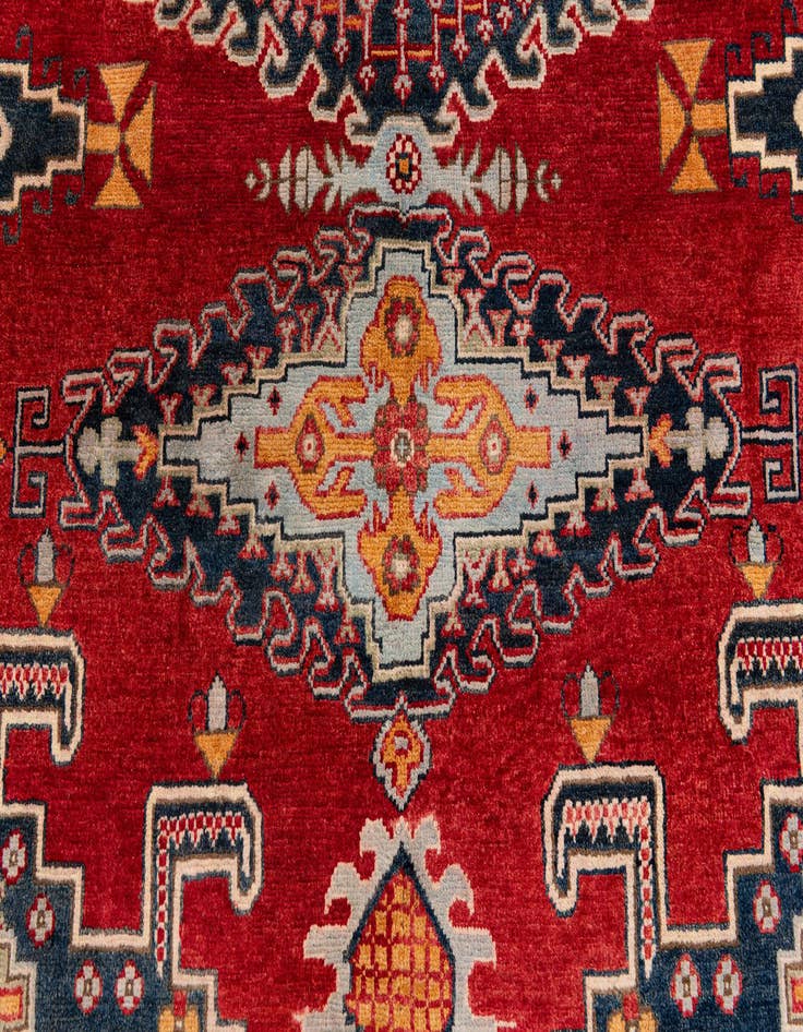 Detail image of  8' x 9' 9  Hand Knotted Kazak Rug