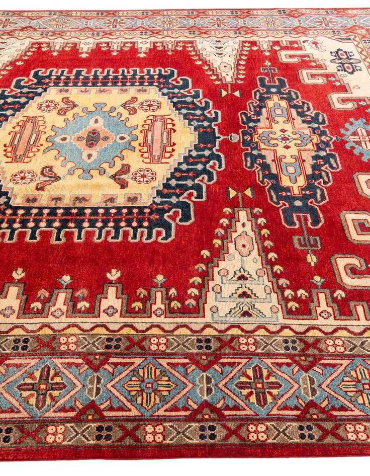 Detail image of  8' x 10'  Hand Knotted Kazak Rug