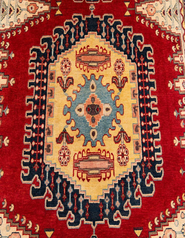 Detail image of  8' x 10'  Hand Knotted Kazak Rug
