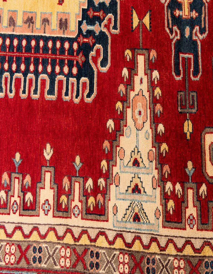 Detail image of  8' x 10'  Hand Knotted Kazak Rug