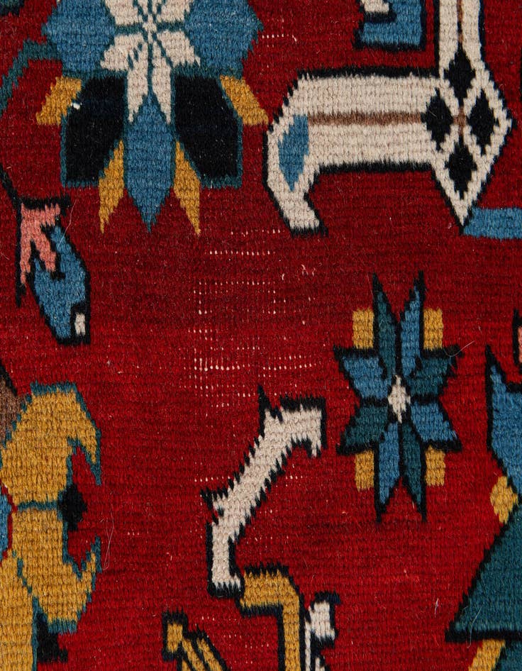 Detail image of  6' 2 x 10' 3  Hand Knotted Kazak Wool Rug