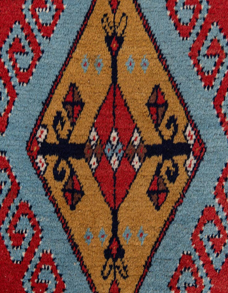 Detail image of  4' 3 x 6' 6  Hand Knotted Kazak Rug