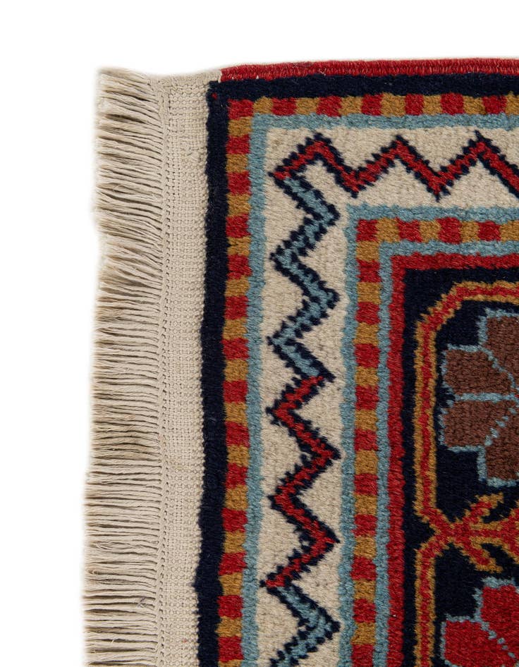 Detail image of  4' 3 x 6' 6  Hand Knotted Kazak Rug