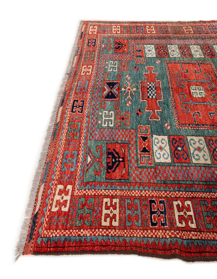 Detail image of  5' 9 x 7' 3  Hand Knotted Kazak Wool Rug