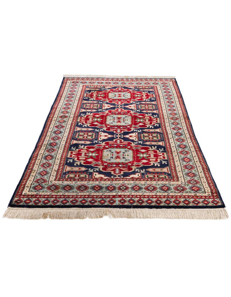 Detail image of  4' x 6' 1  Hand Knotted Kazak Rug