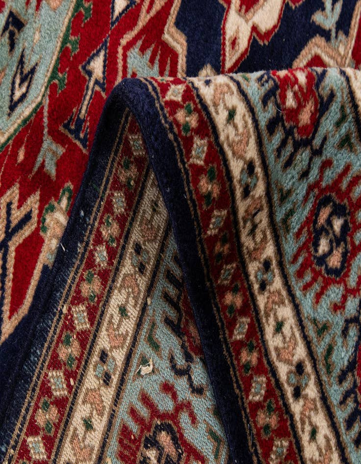 Detail image of  4' x 6' 1  Hand Knotted Kazak Rug