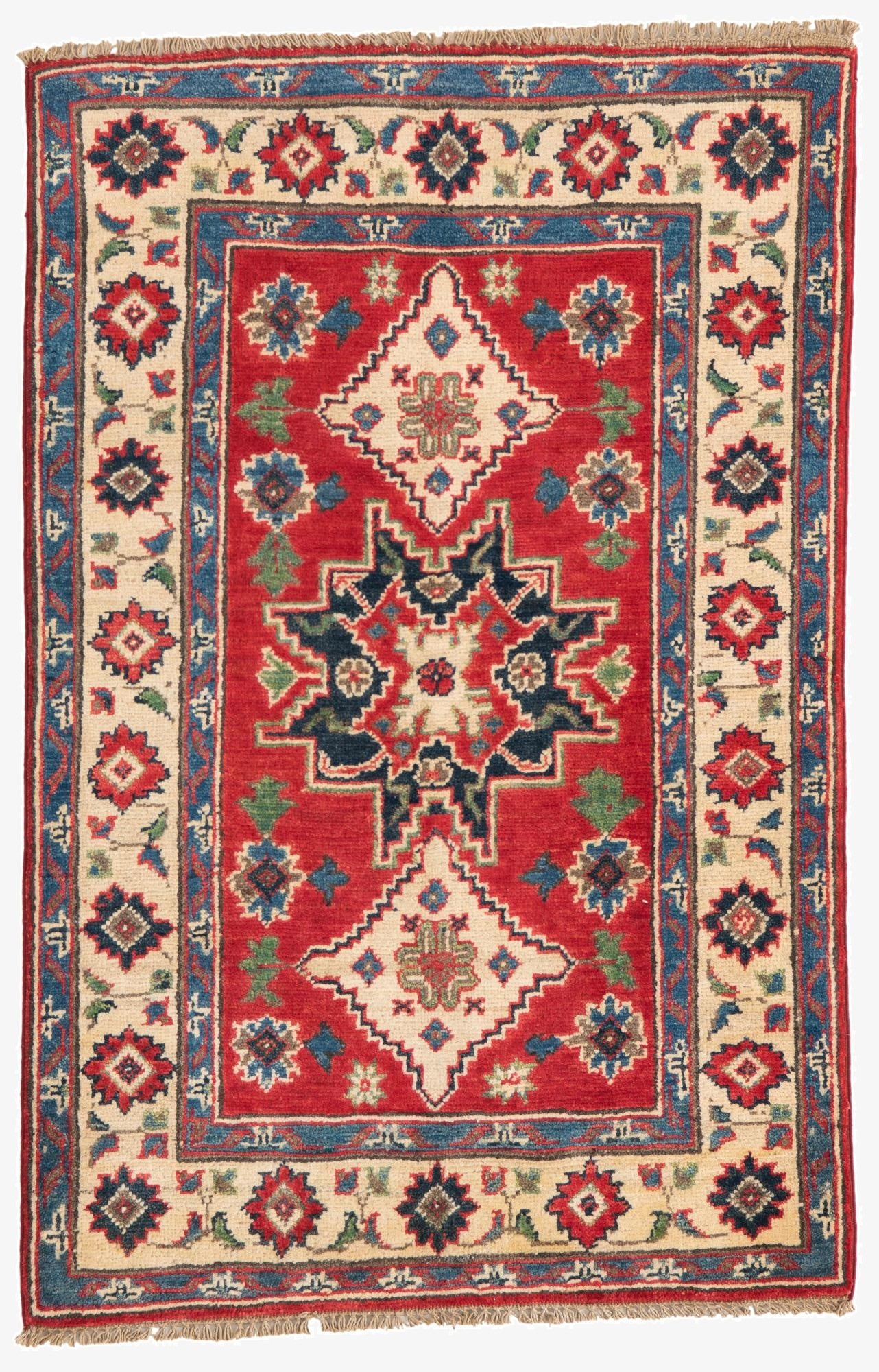 2' 8 x 4' 2  Hand Knotted Kazak Rug