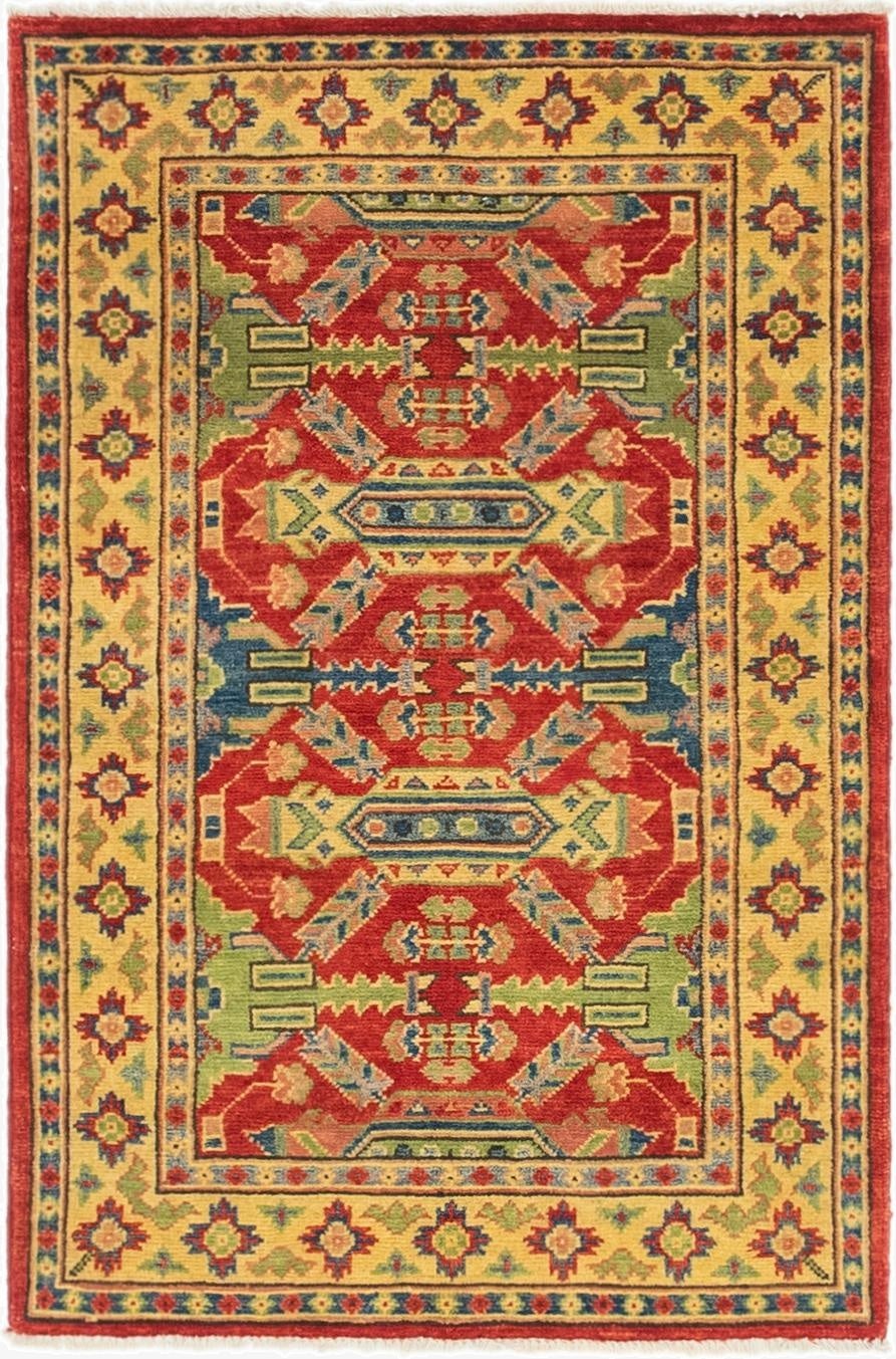  2' 8 x 3' 11  Hand Knotted Kazak Rug