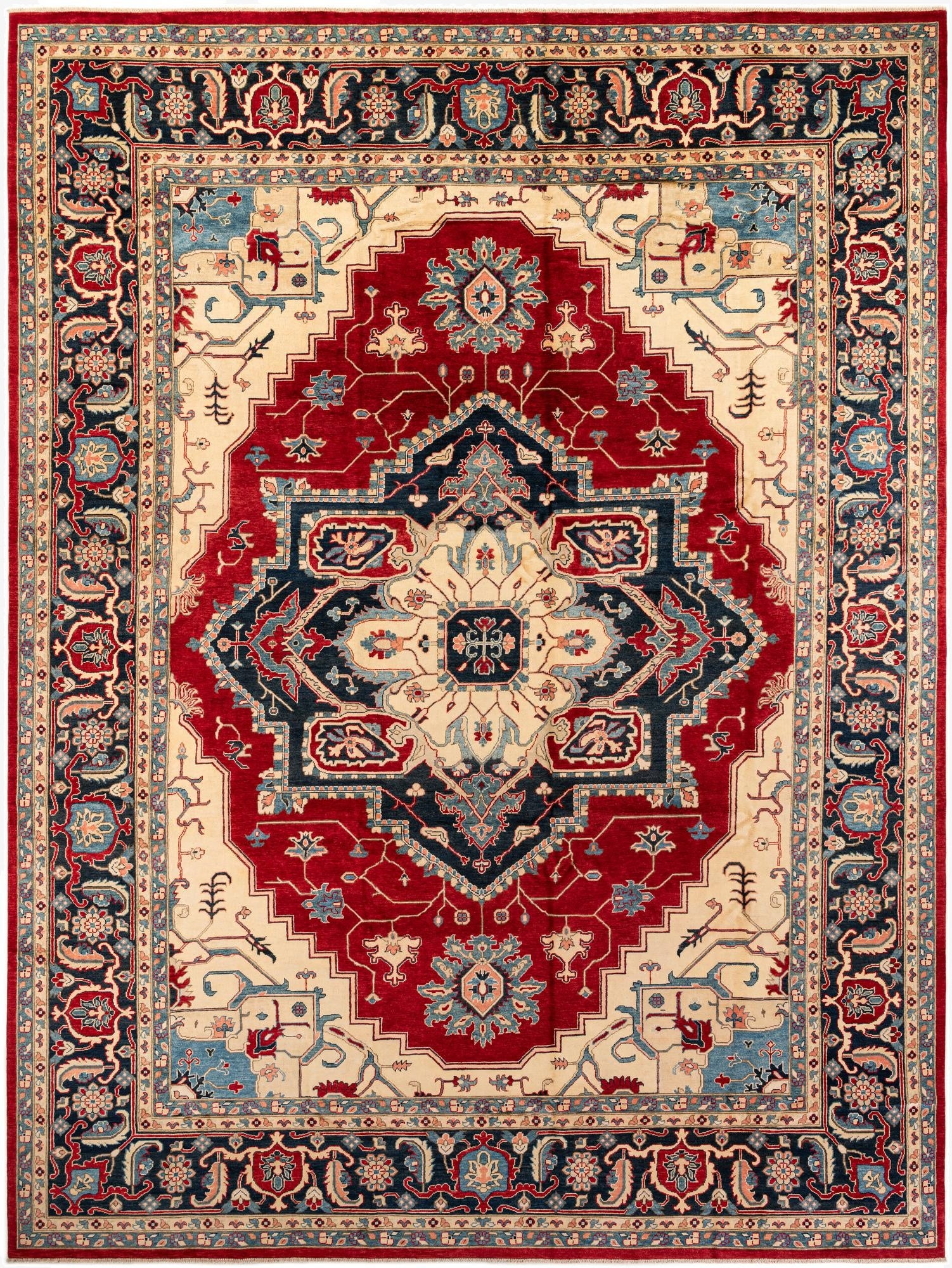  11' 11 x 15' 11  Hand Knotted Kazak Wool Rug