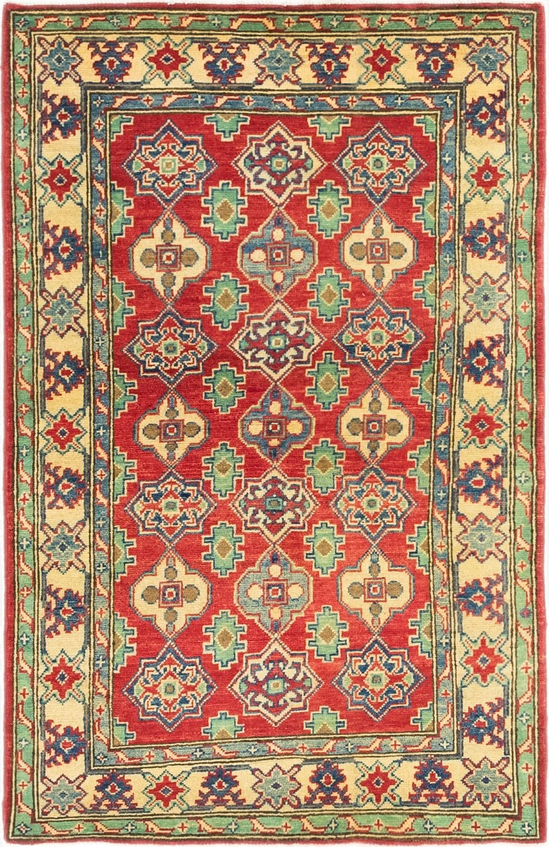  3' 3 x 5'  Hand Knotted Kazak Rug