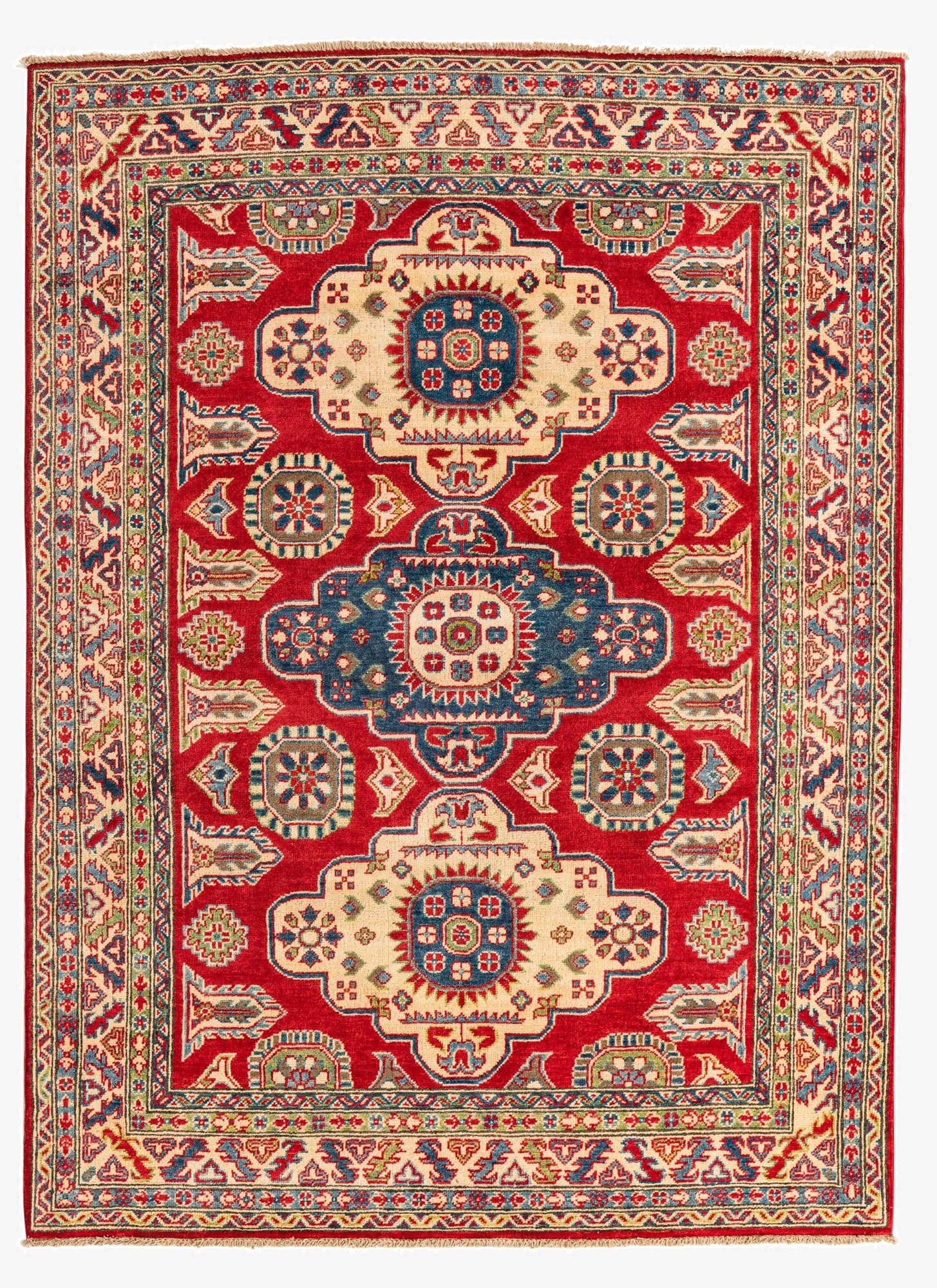  5' 2 x 6' 10  Hand Knotted Kazak Rug
