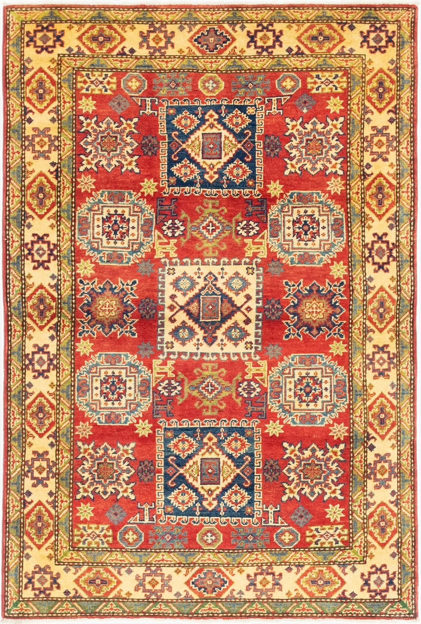  3' 10 x 5' 10  Hand Knotted Kazak Rug