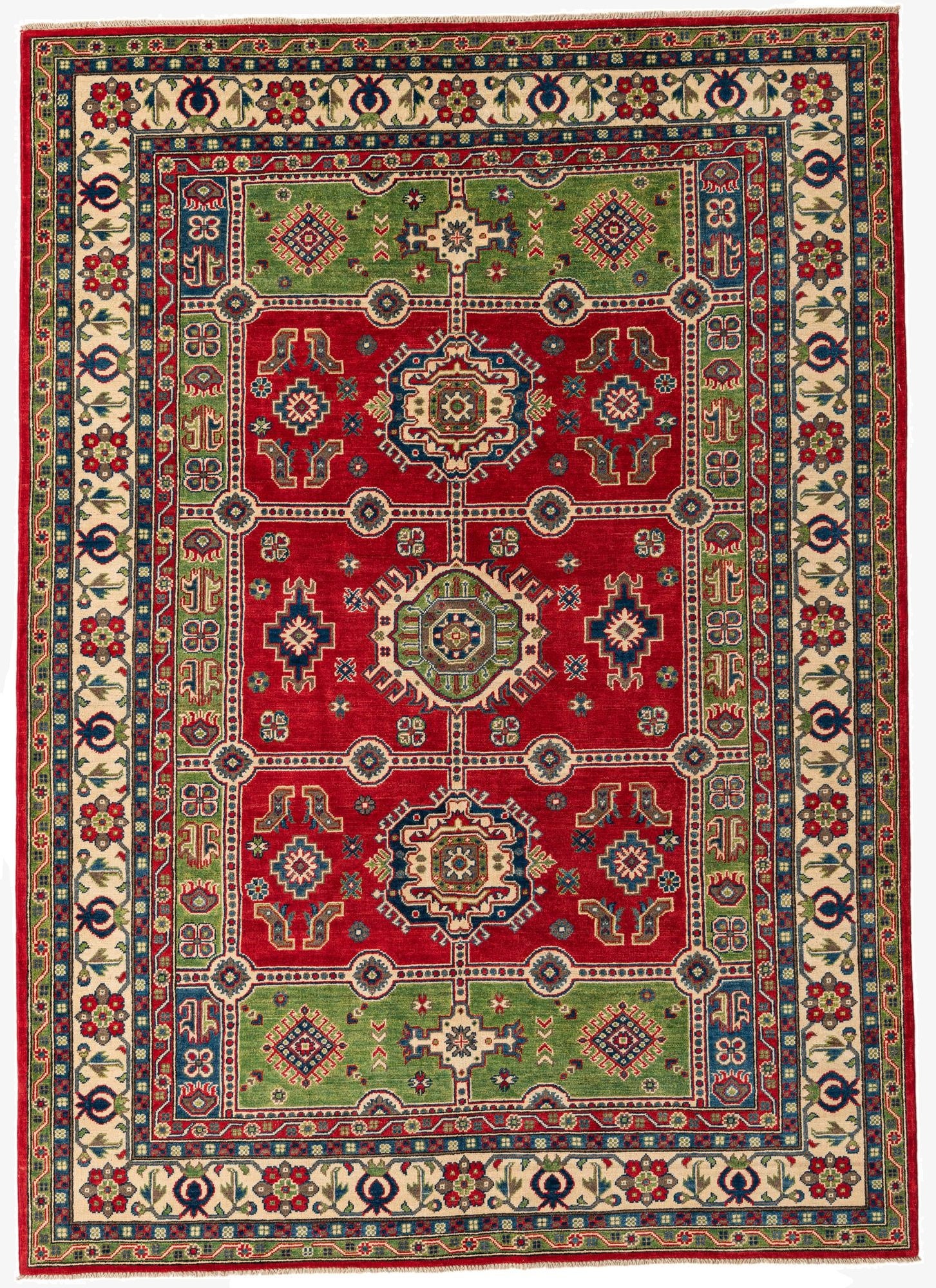  6' 9 x 9' 6  Hand Knotted Kazak Rug