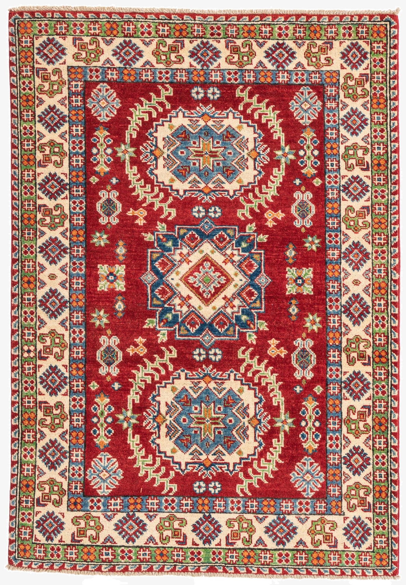  3' 5 x 5'  Hand Knotted Kazak Rug