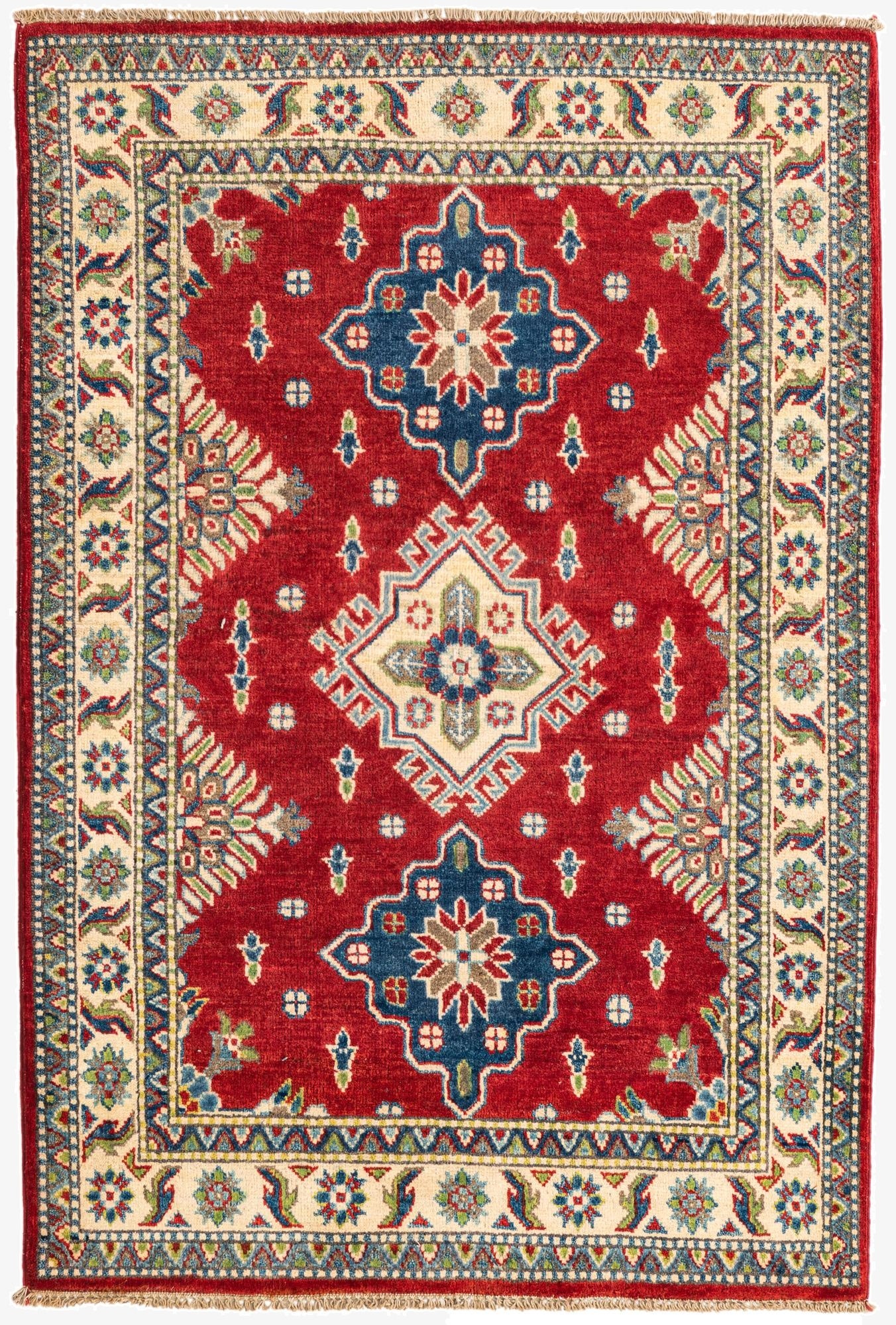  3' 5 x 5' 1  Hand Knotted Kazak Rug