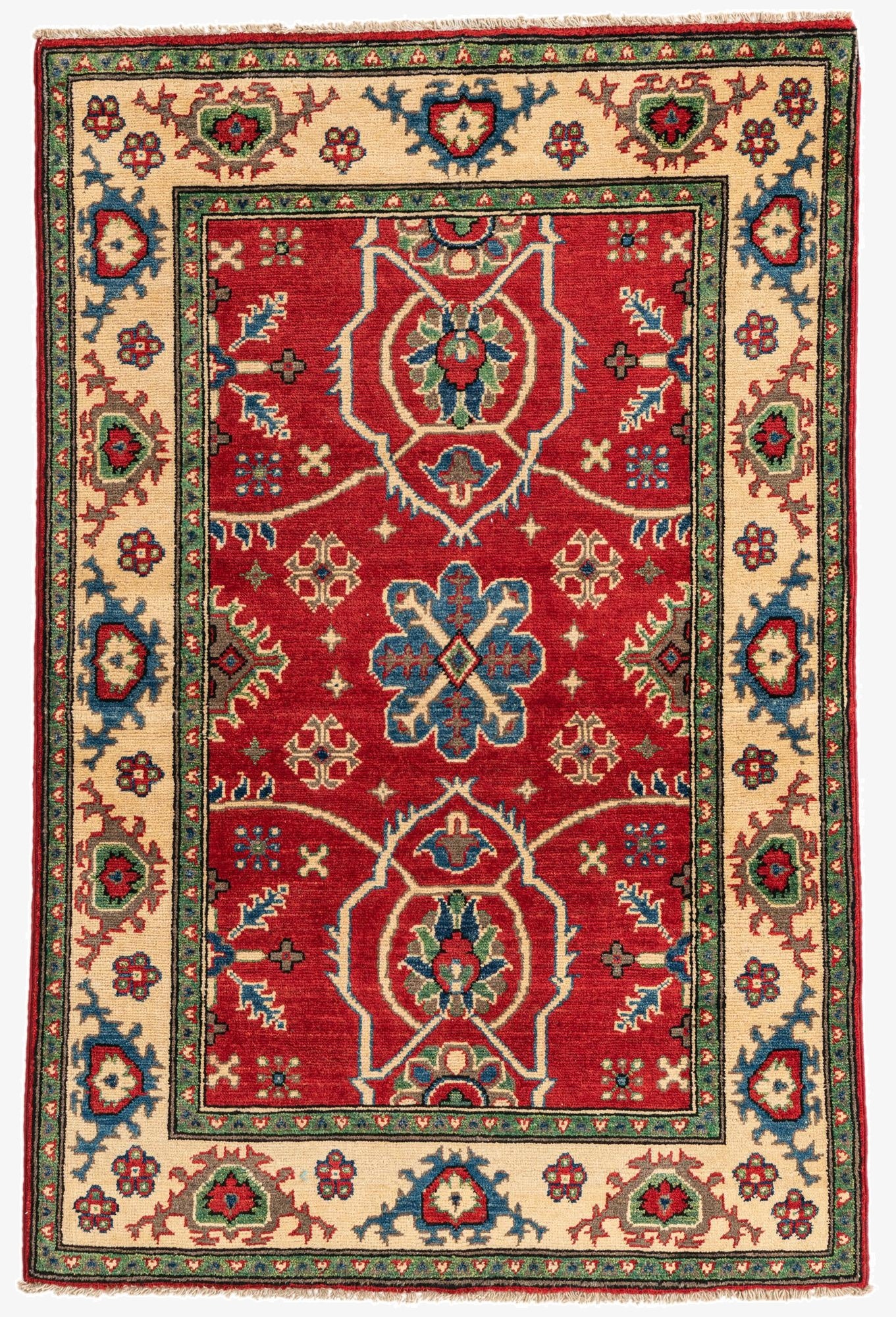  3' 3 x 5'  Hand Knotted Kazak Rug