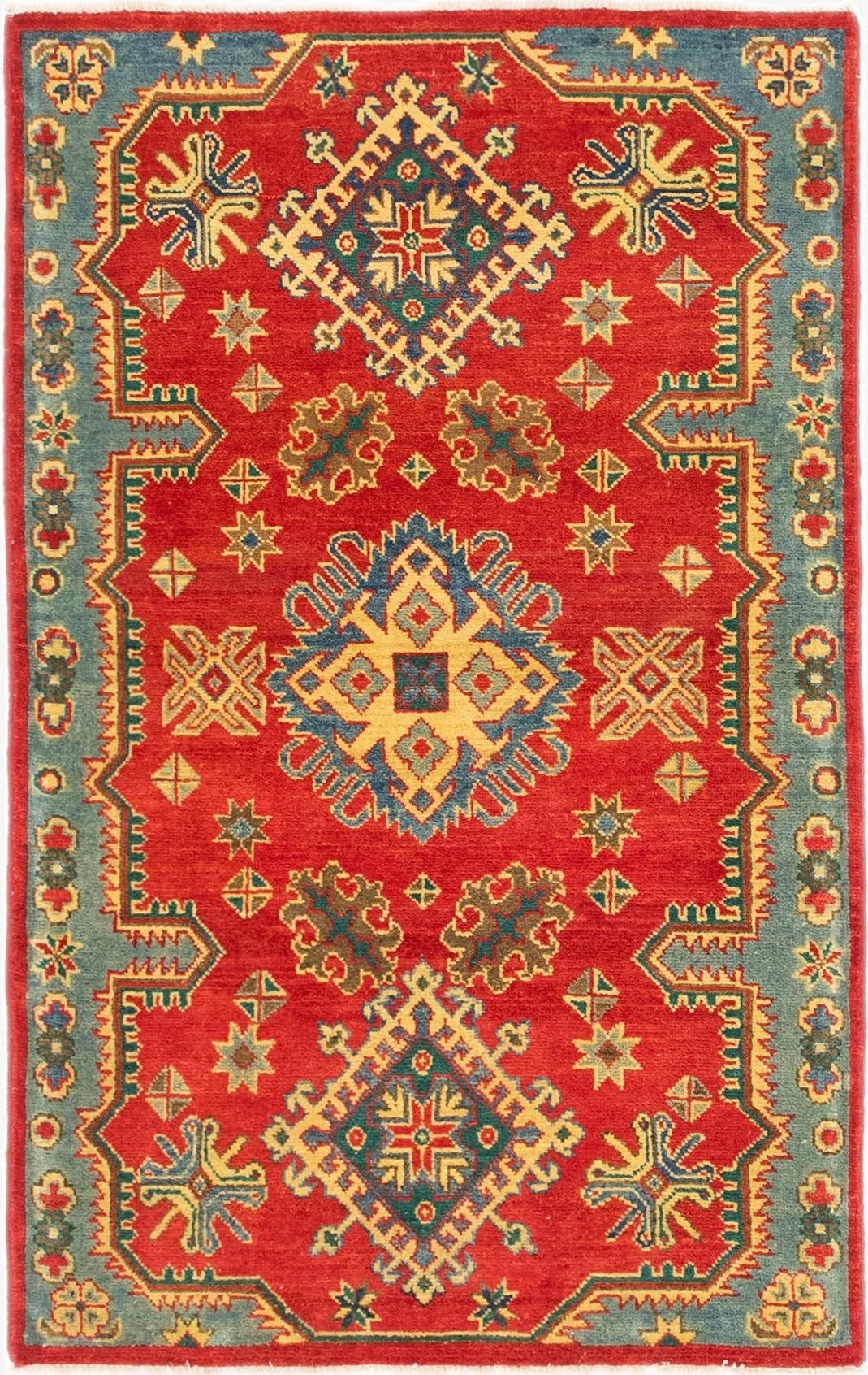  3' 2 x 5'  Hand Knotted Kazak Rug