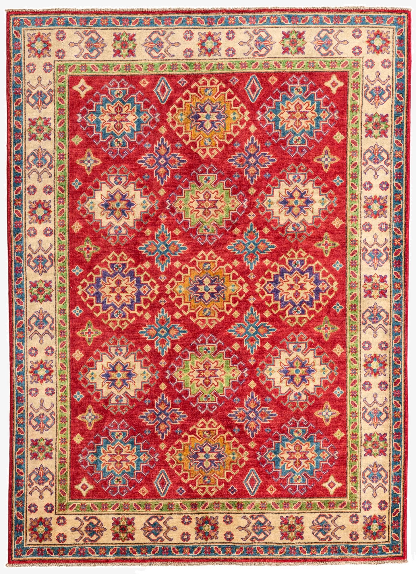  5' x 7'  Hand Knotted Kazak Rug