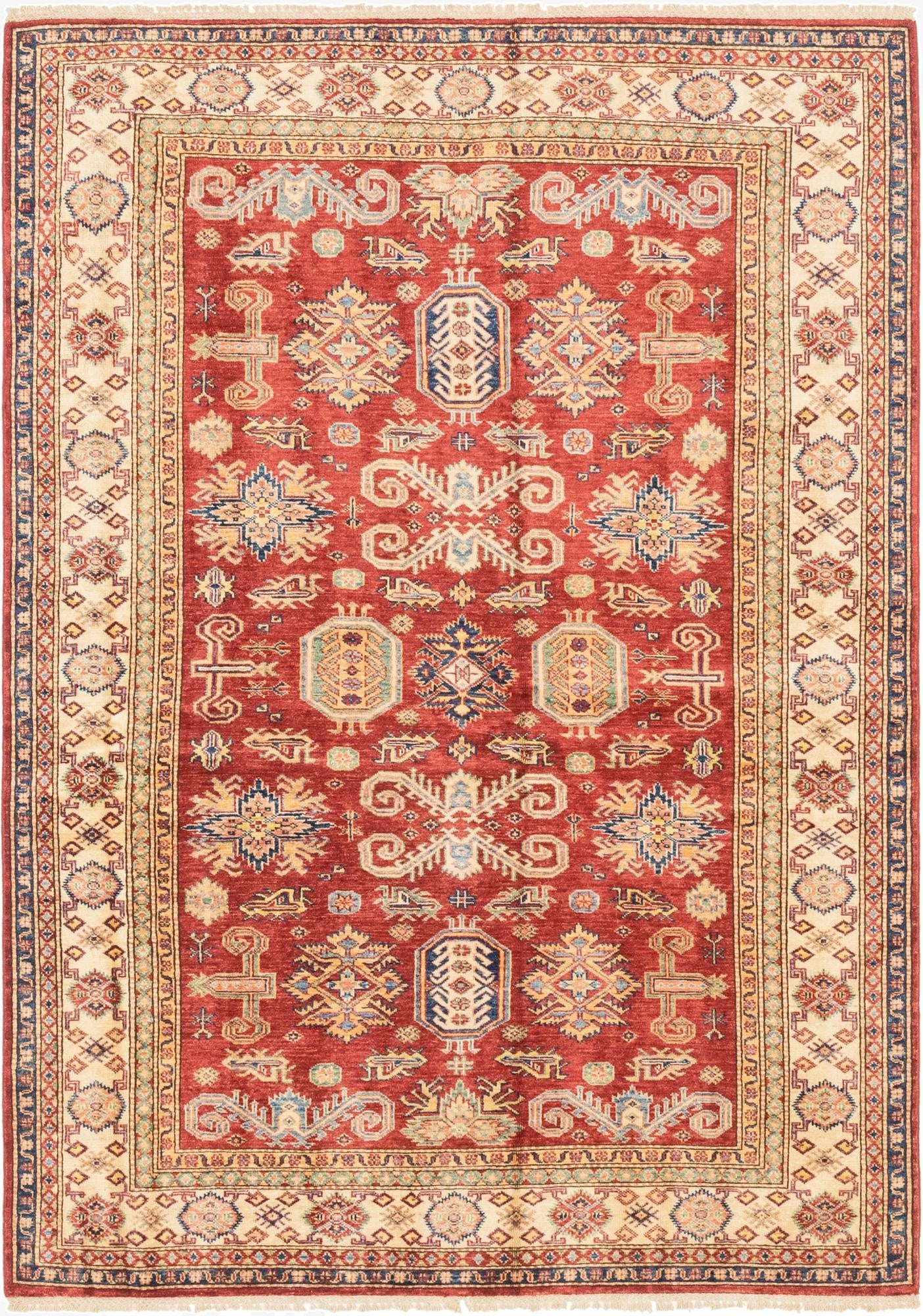  5' 6 x 7' 9  Hand Knotted Kazak Oriental Rug