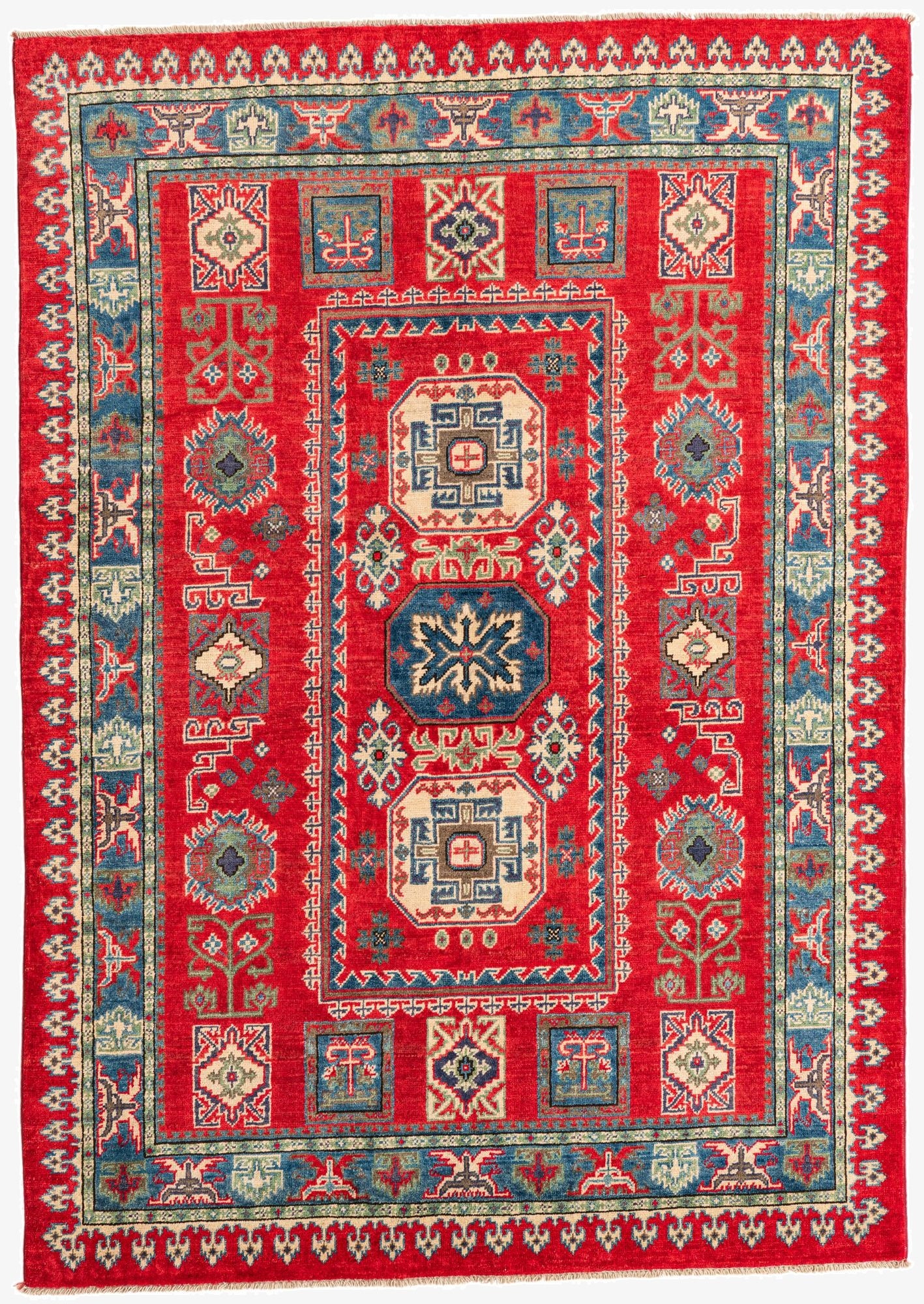  5' x 7'  Hand Knotted Kazak Rug
