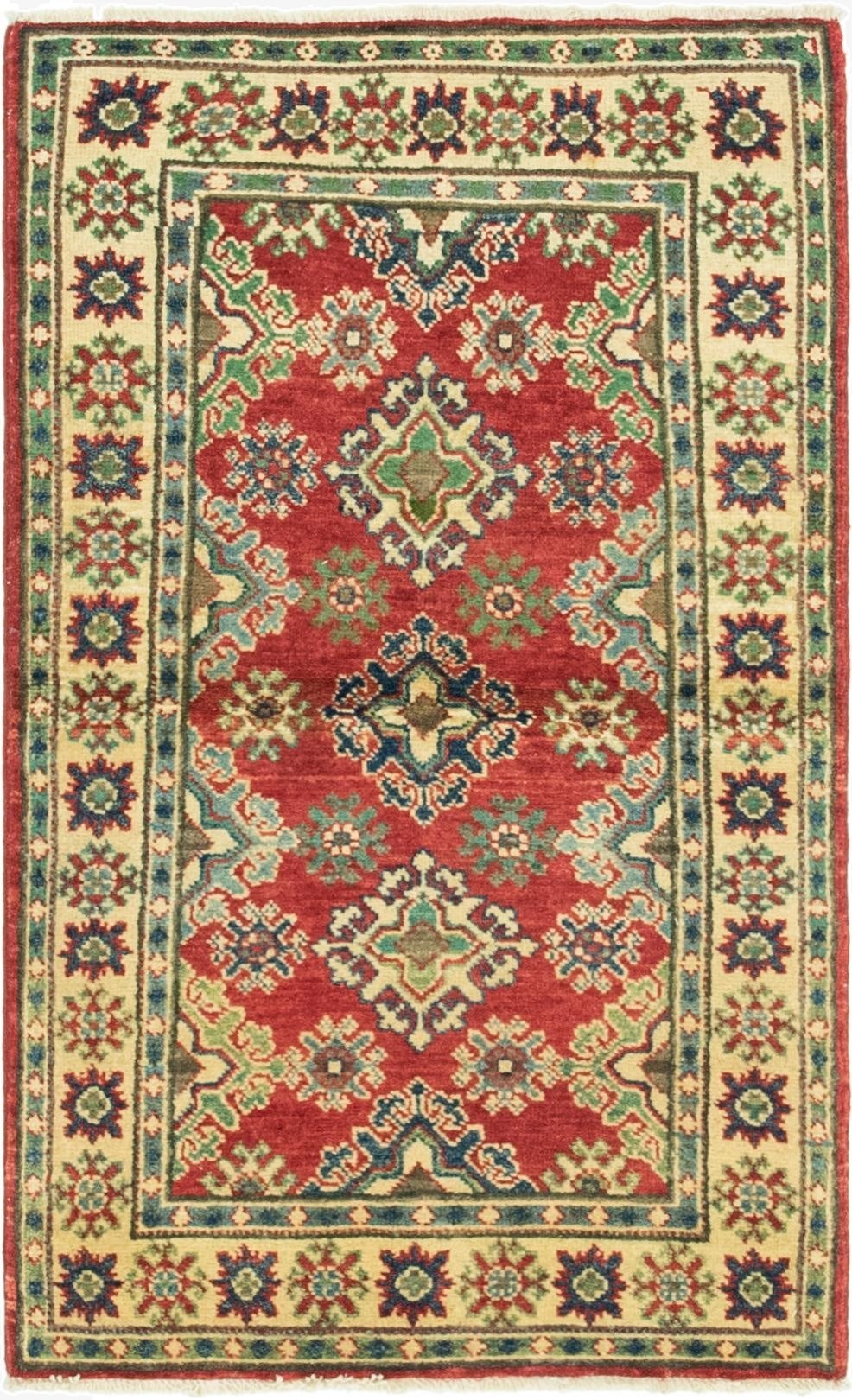  2' 6 x 4' 3  Hand Knotted Kazak Rug