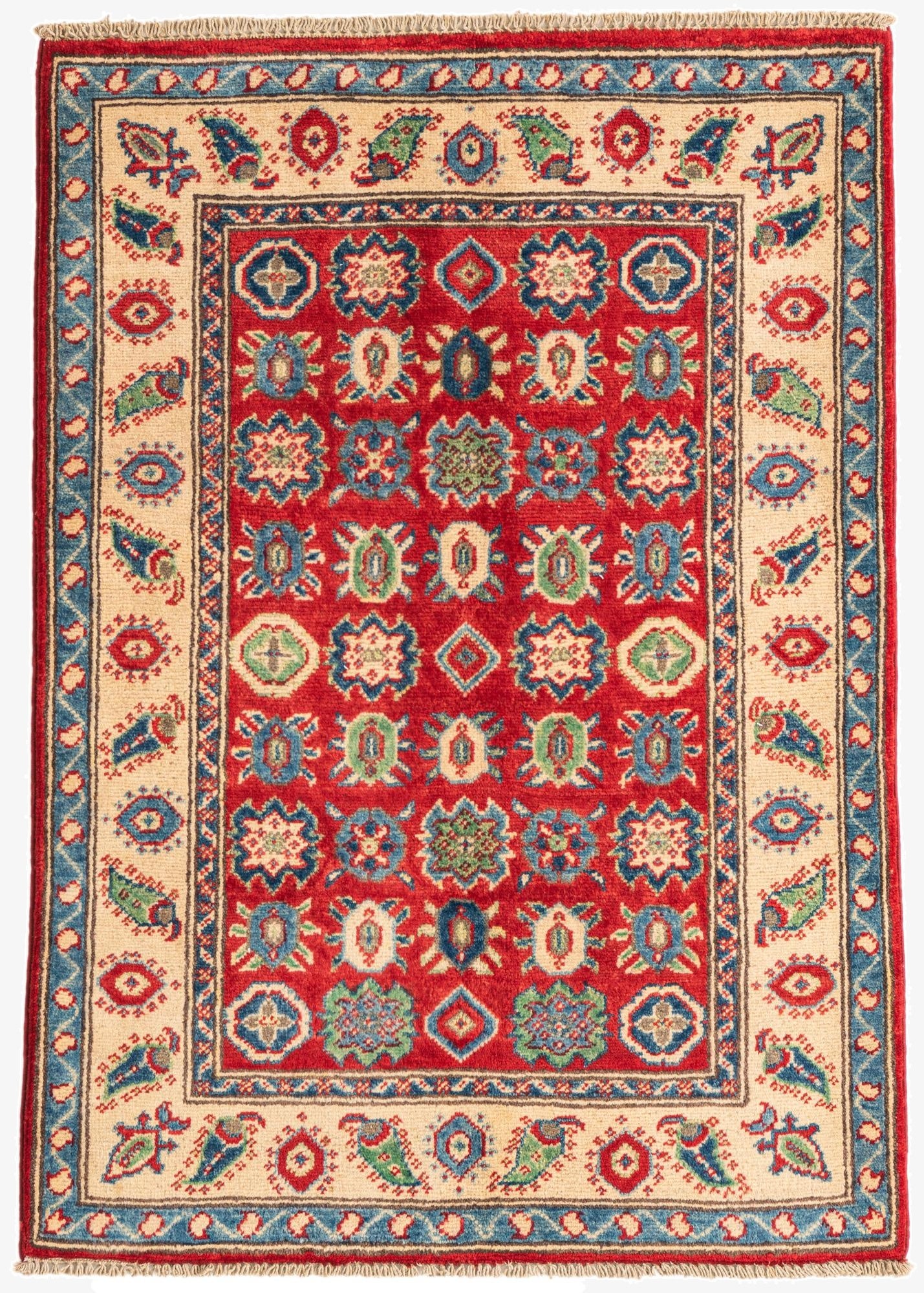  2' 9 x 4'  Hand Knotted Kazak Rug