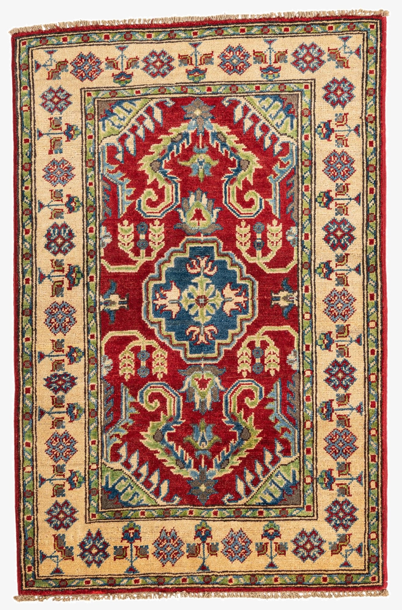  2' 9 x 4' 2  Hand Knotted Kazak Rug