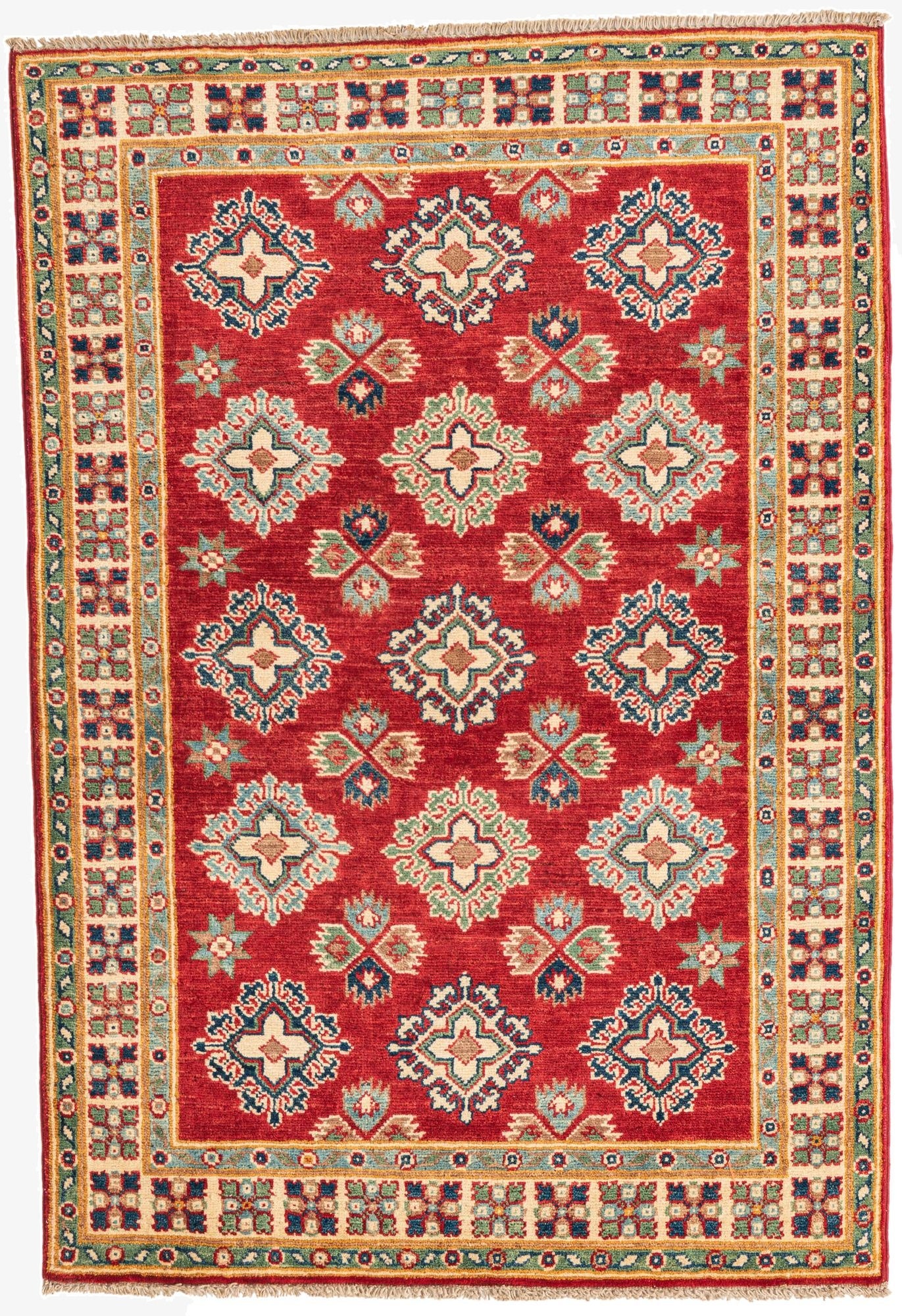  3' 3 x 4' 9  Hand Knotted Kazak Rug