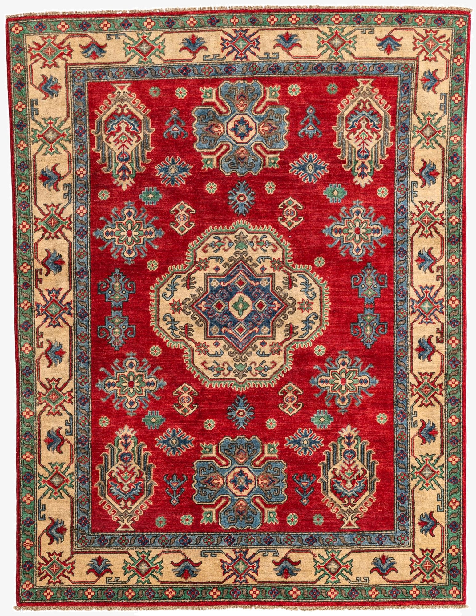  5' x 6' 6  Hand Knotted Kazak Rug
