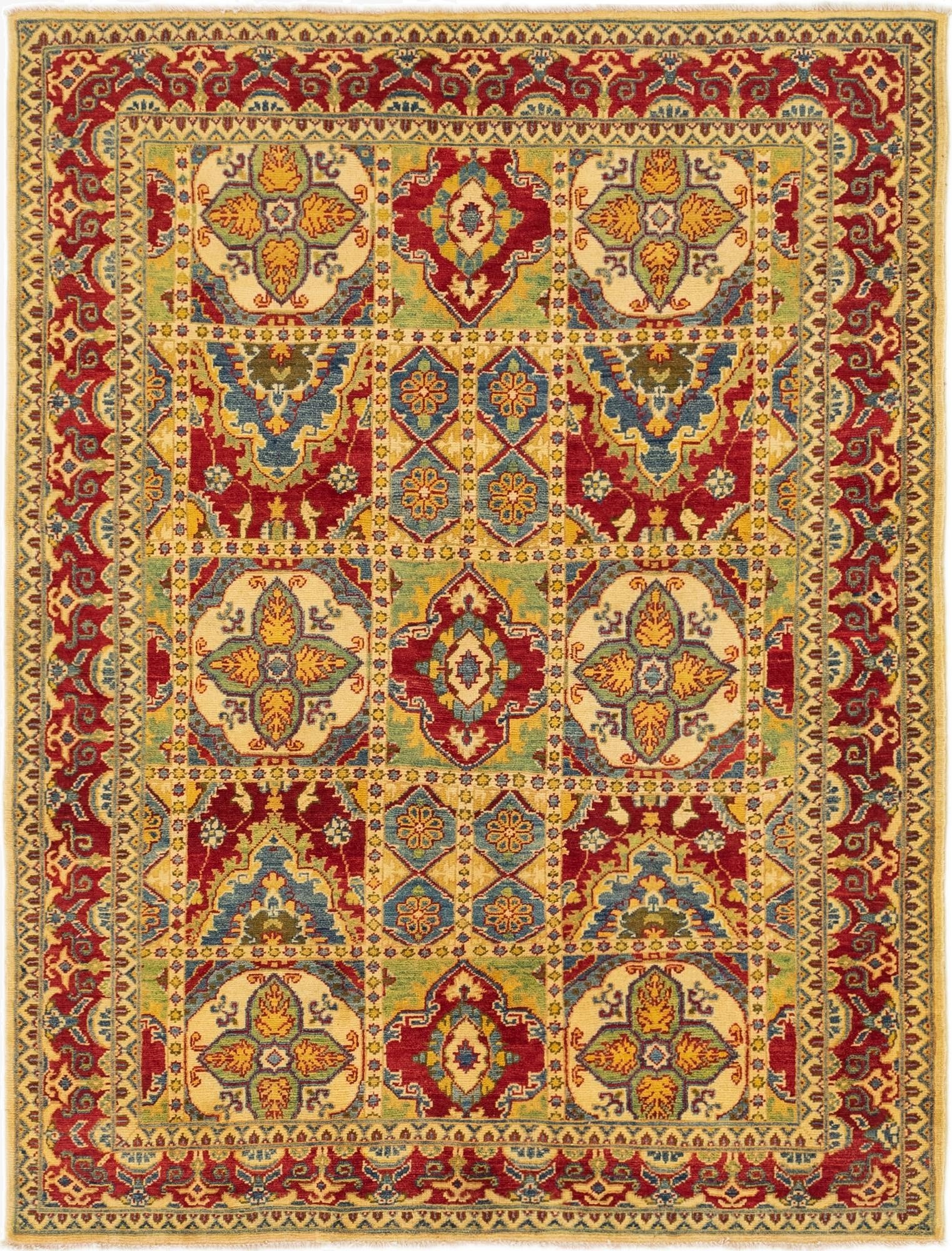  5' 2 x 6' 9  Hand Knotted Kazak Rug