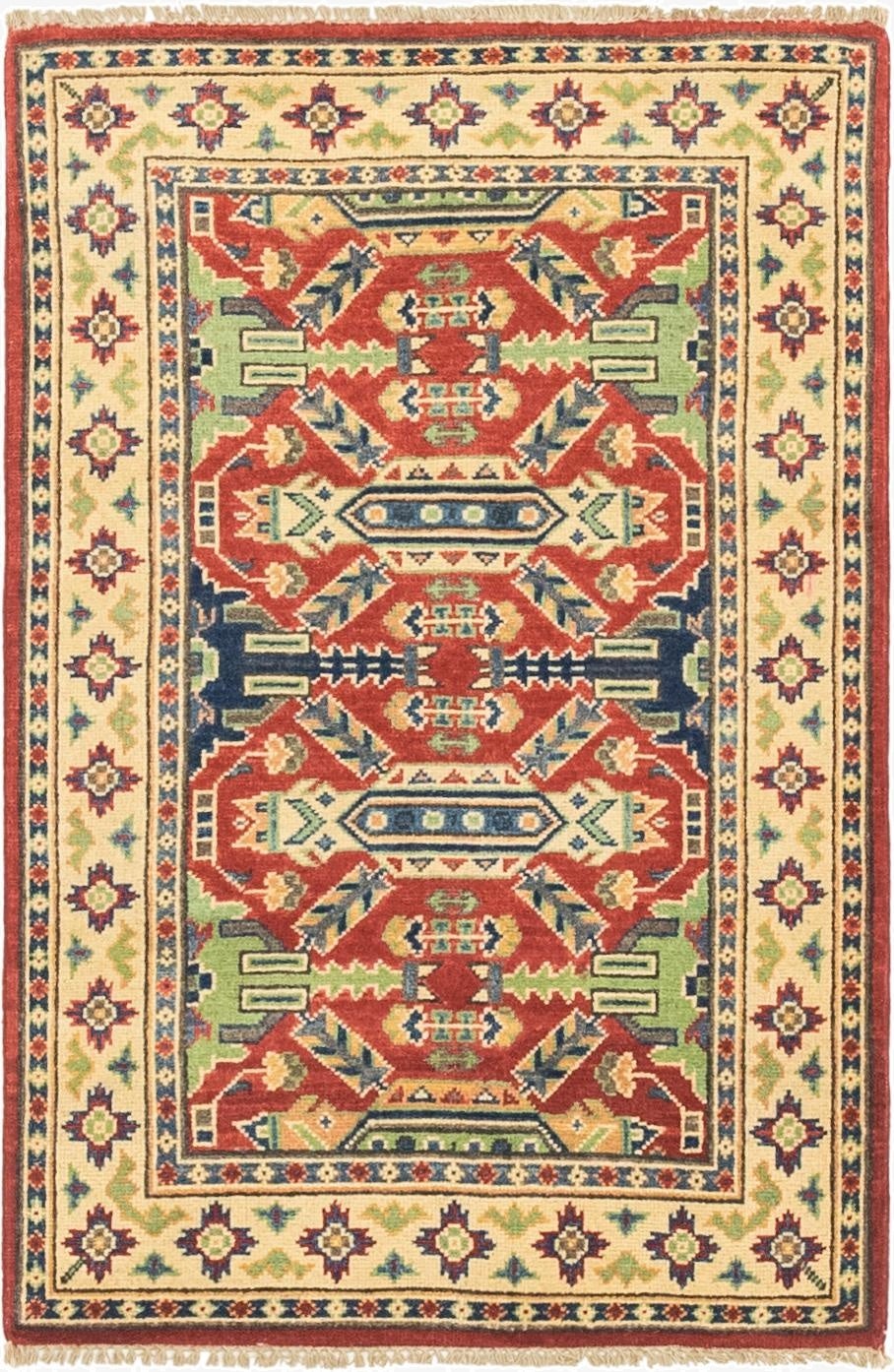  2' 7 x 3' 11  Hand Knotted Kazak Rug