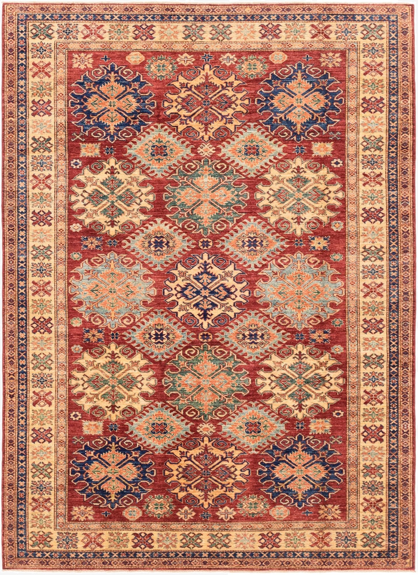  6' 9 x 9' 5  Hand Knotted Kazak Oriental Rug