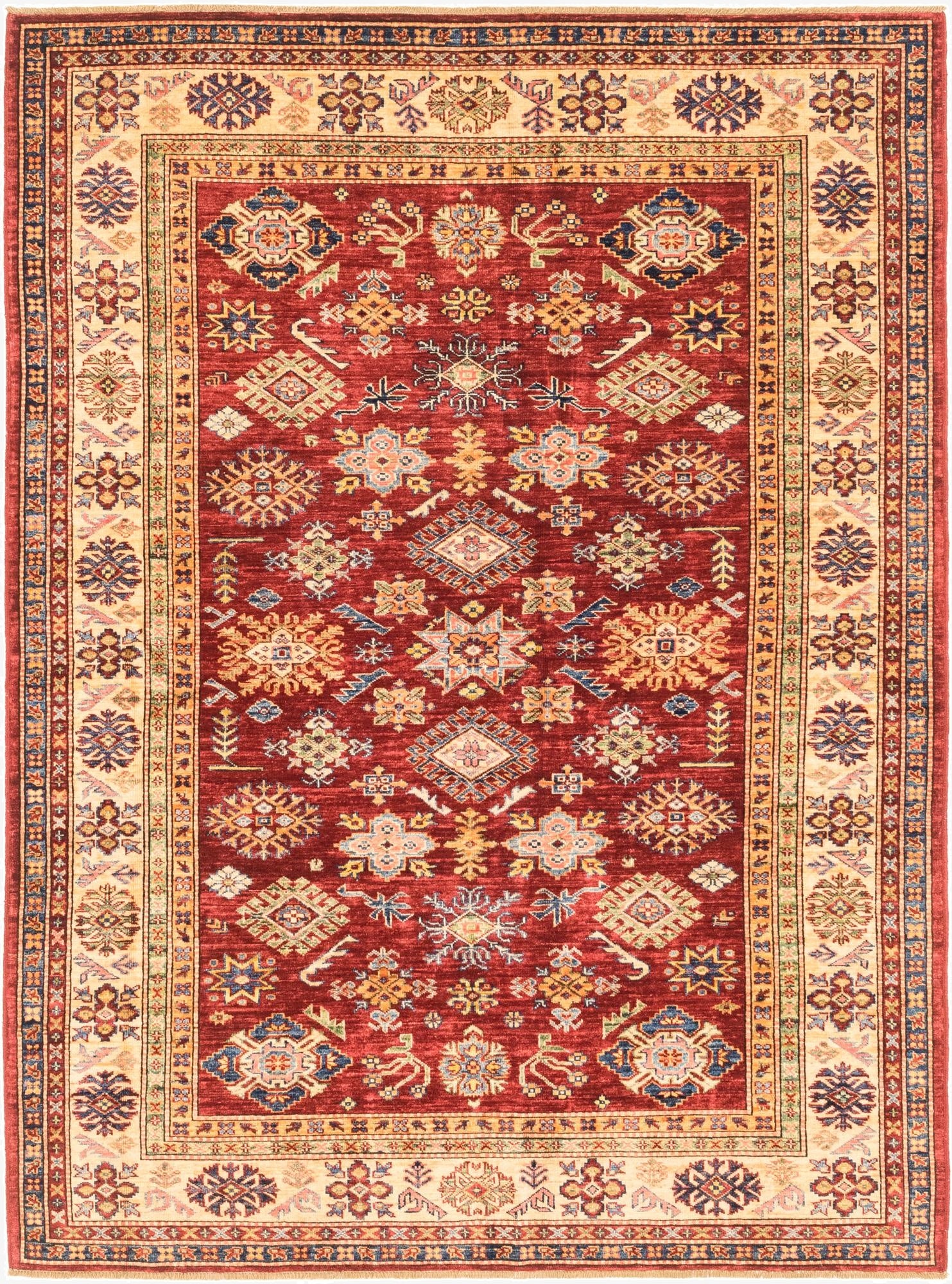  5' 8 x 7' 10  Hand Knotted Kazak Oriental Rug