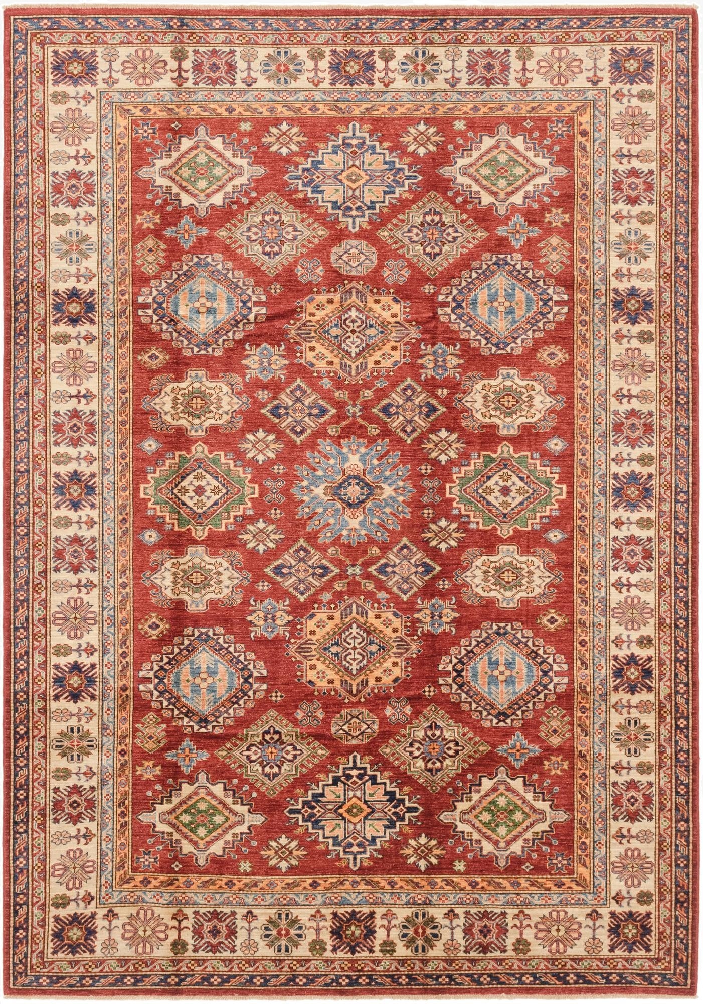  6' 9 x 9' 9  Hand Knotted Kazak Oriental Rug