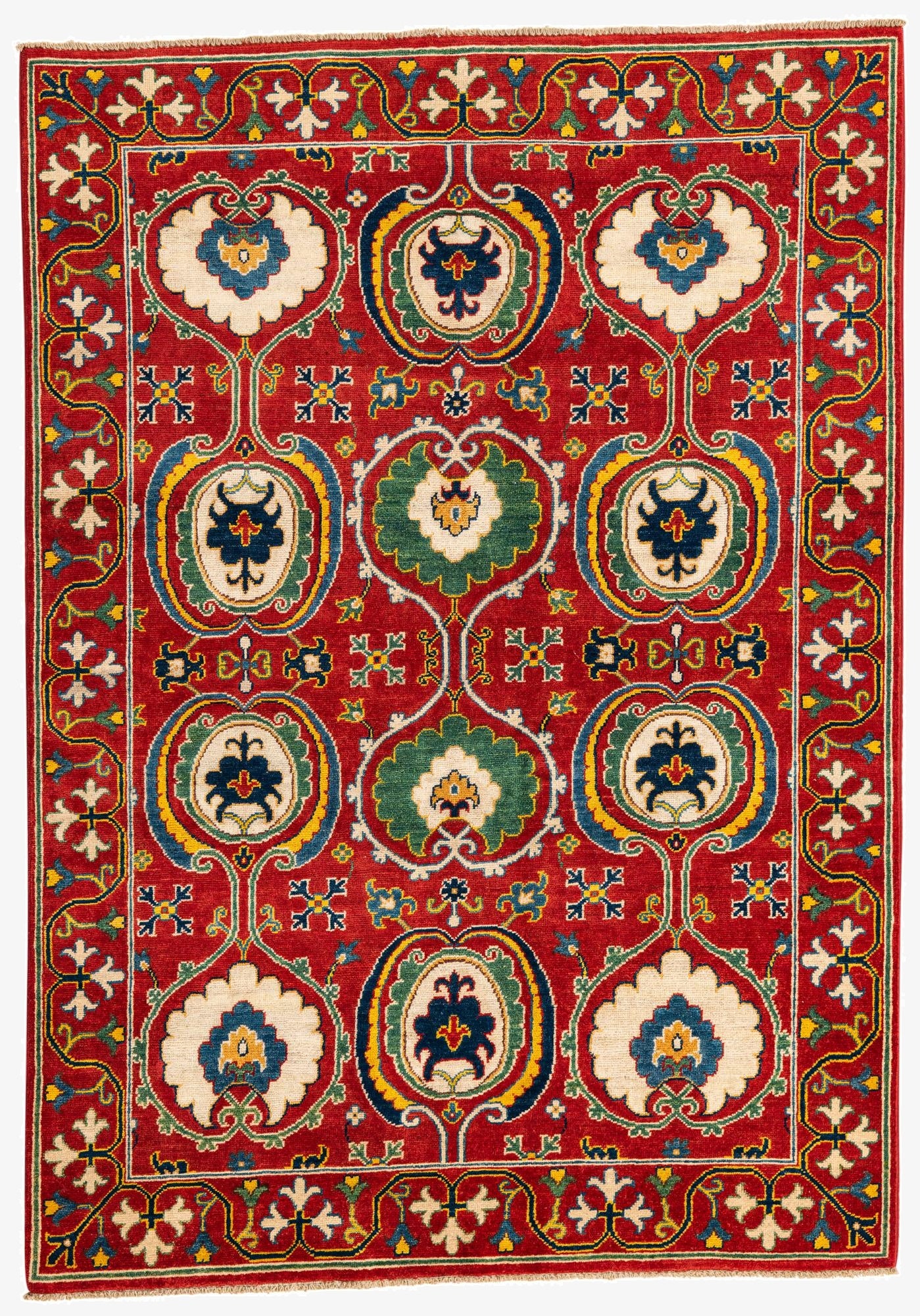  5' x 7'  Hand Knotted Kazak Rug