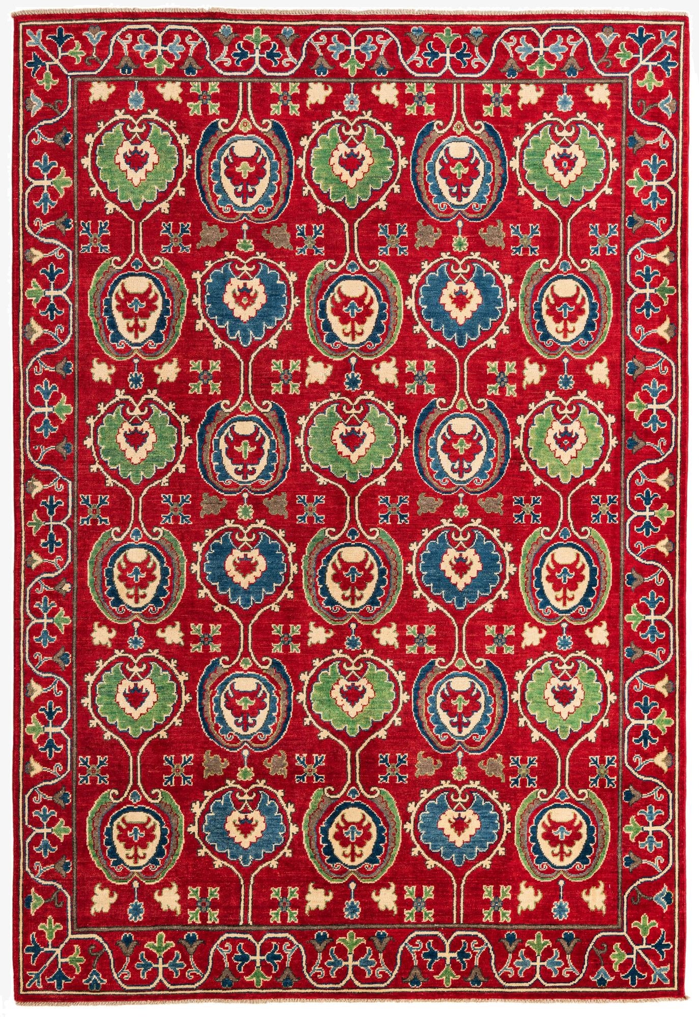  6' 8 x 9' 9  Hand Knotted Kazak Rug
