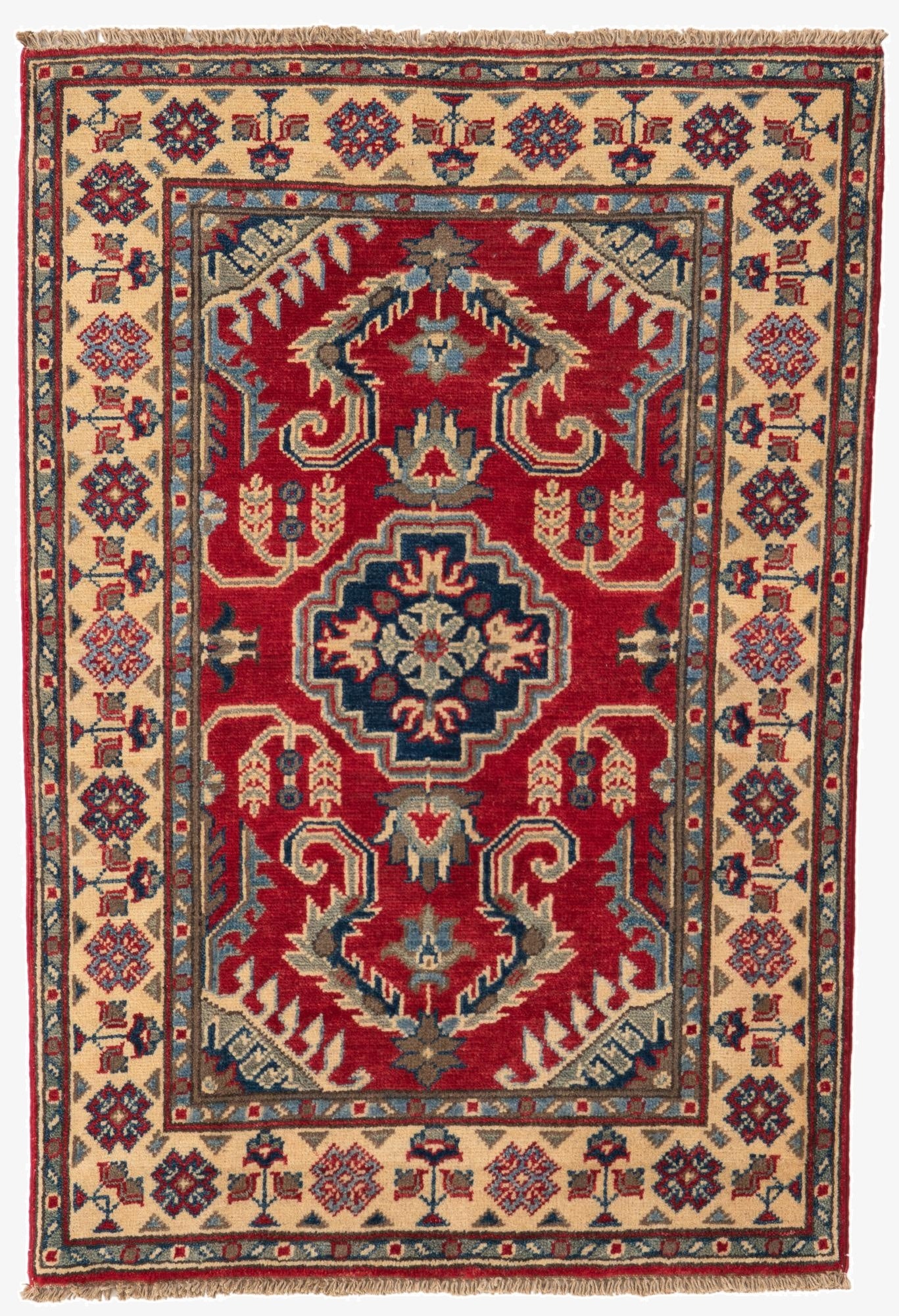  2' 9 x 4' 1  Hand Knotted Kazak Rug