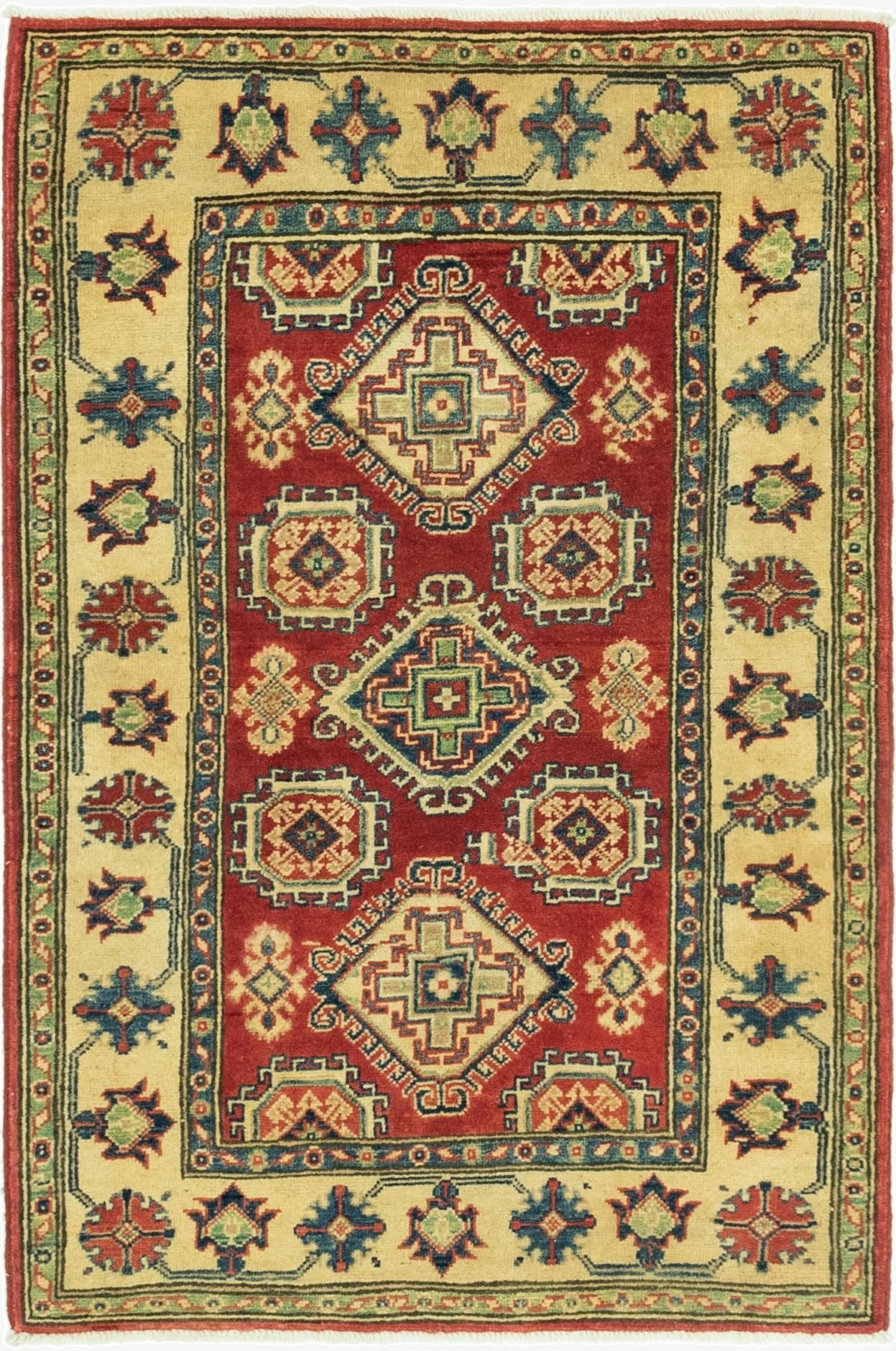  3' 2 x 5'  Hand Knotted Kazak Rug