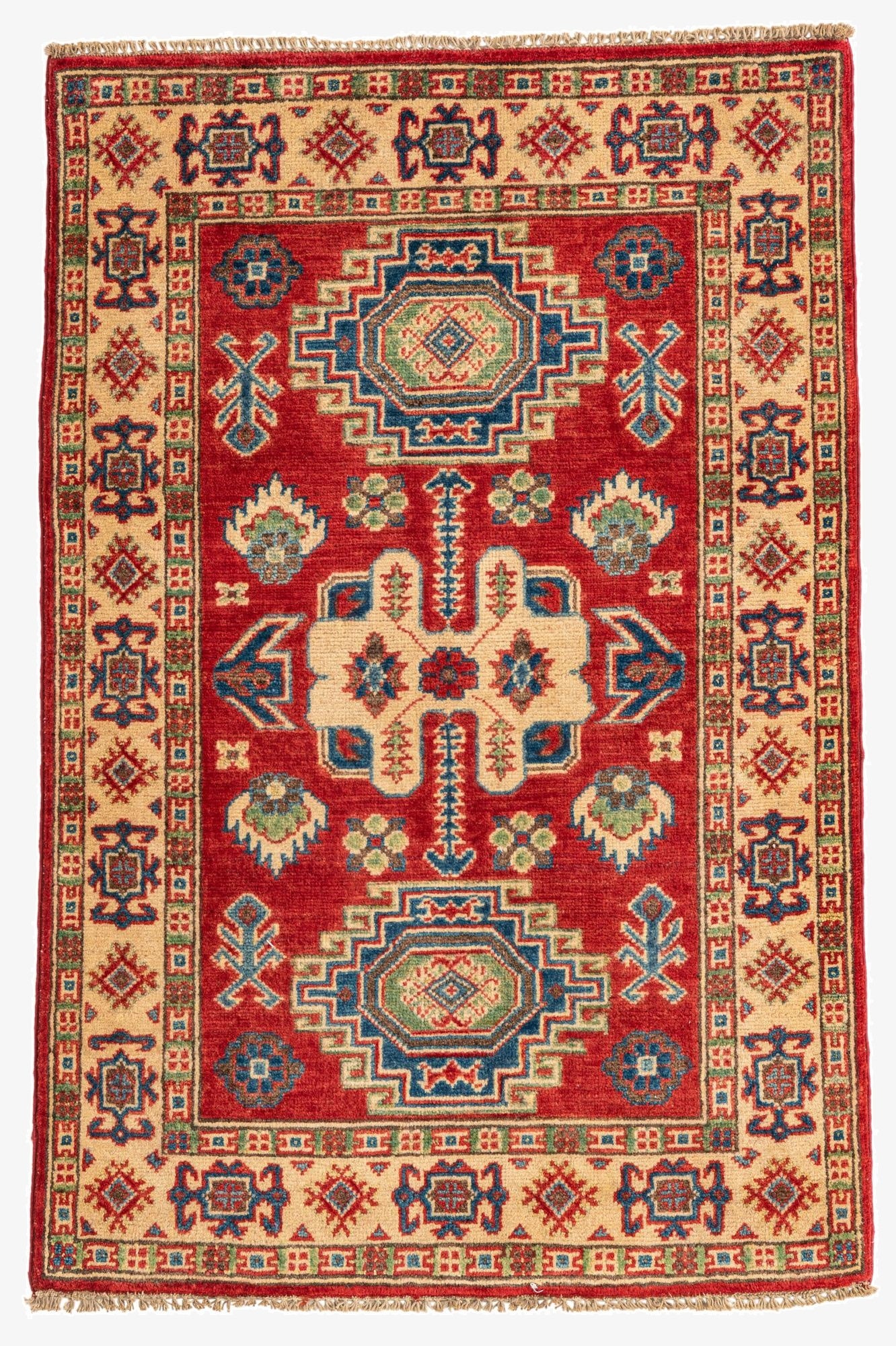  2' 8 x 4' 2  Hand Knotted Kazak Rug