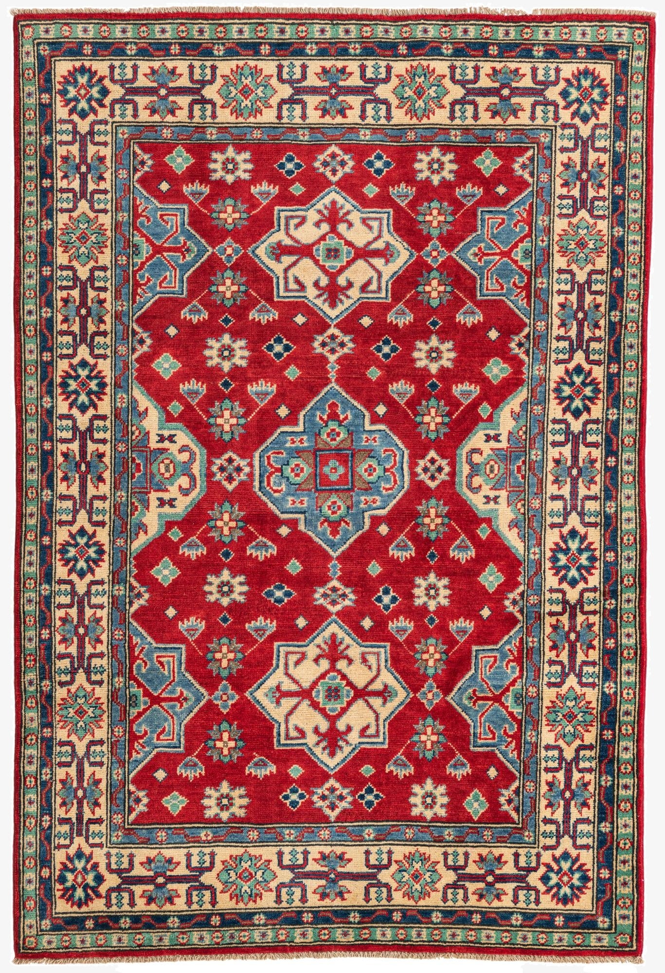  4' x 6'  Hand Knotted Kazak Rug