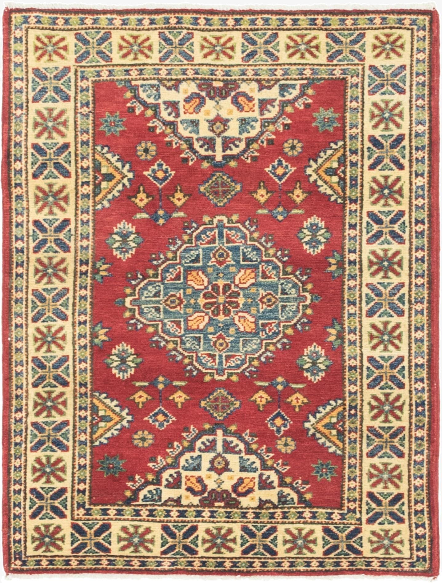  2' 8 x 3' 8  Hand Knotted Kazak Rug