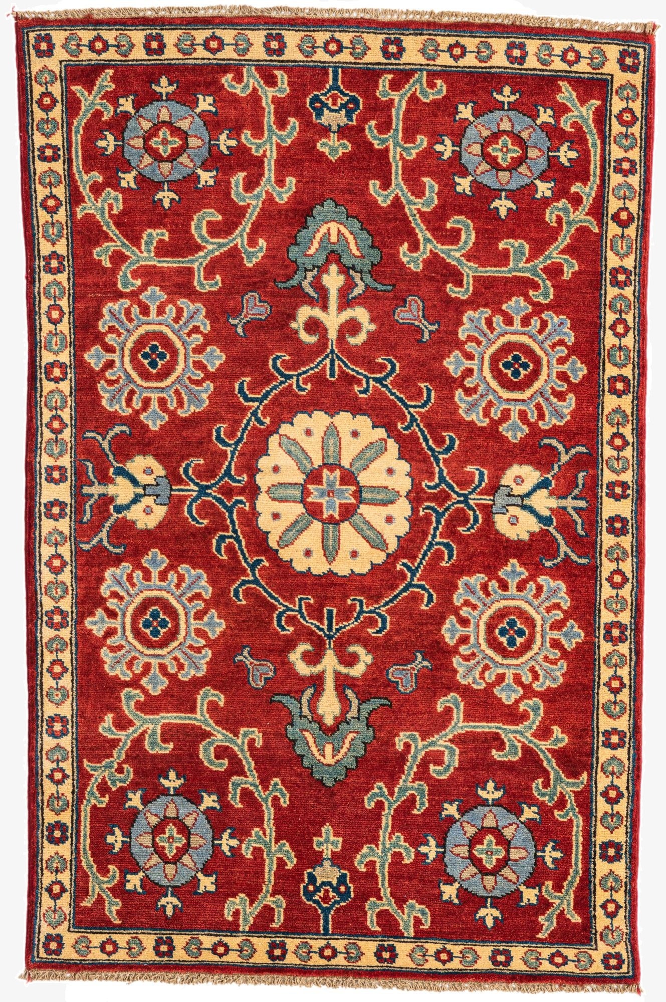  3' 3 x 5'  Hand Knotted Kazak Rug