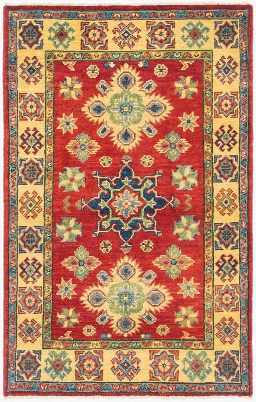  2' 7 x 4' 1  Hand Knotted Kazak Rug