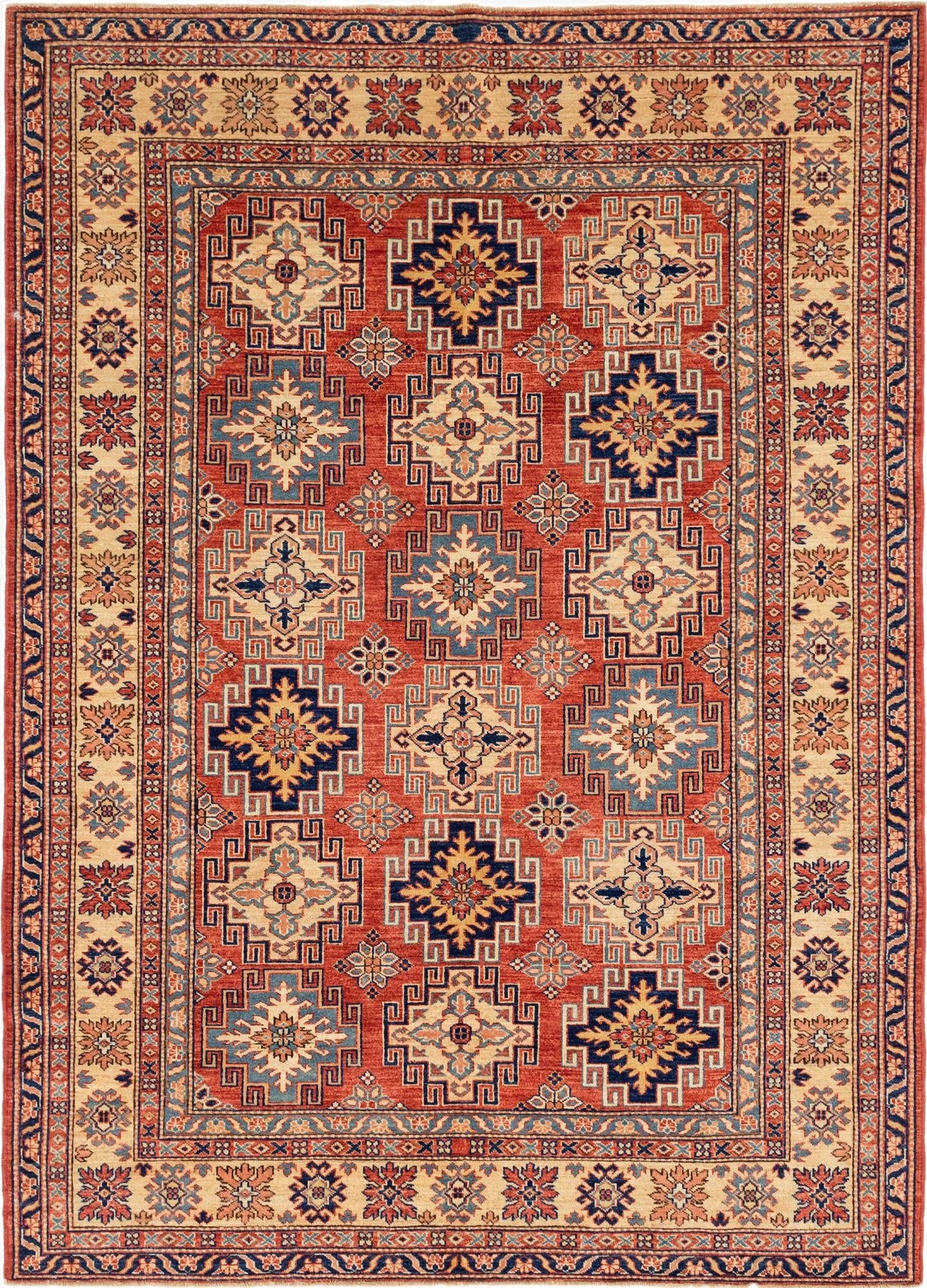  5' 7 x 7' 9  Hand Knotted Kazak Oriental Rug