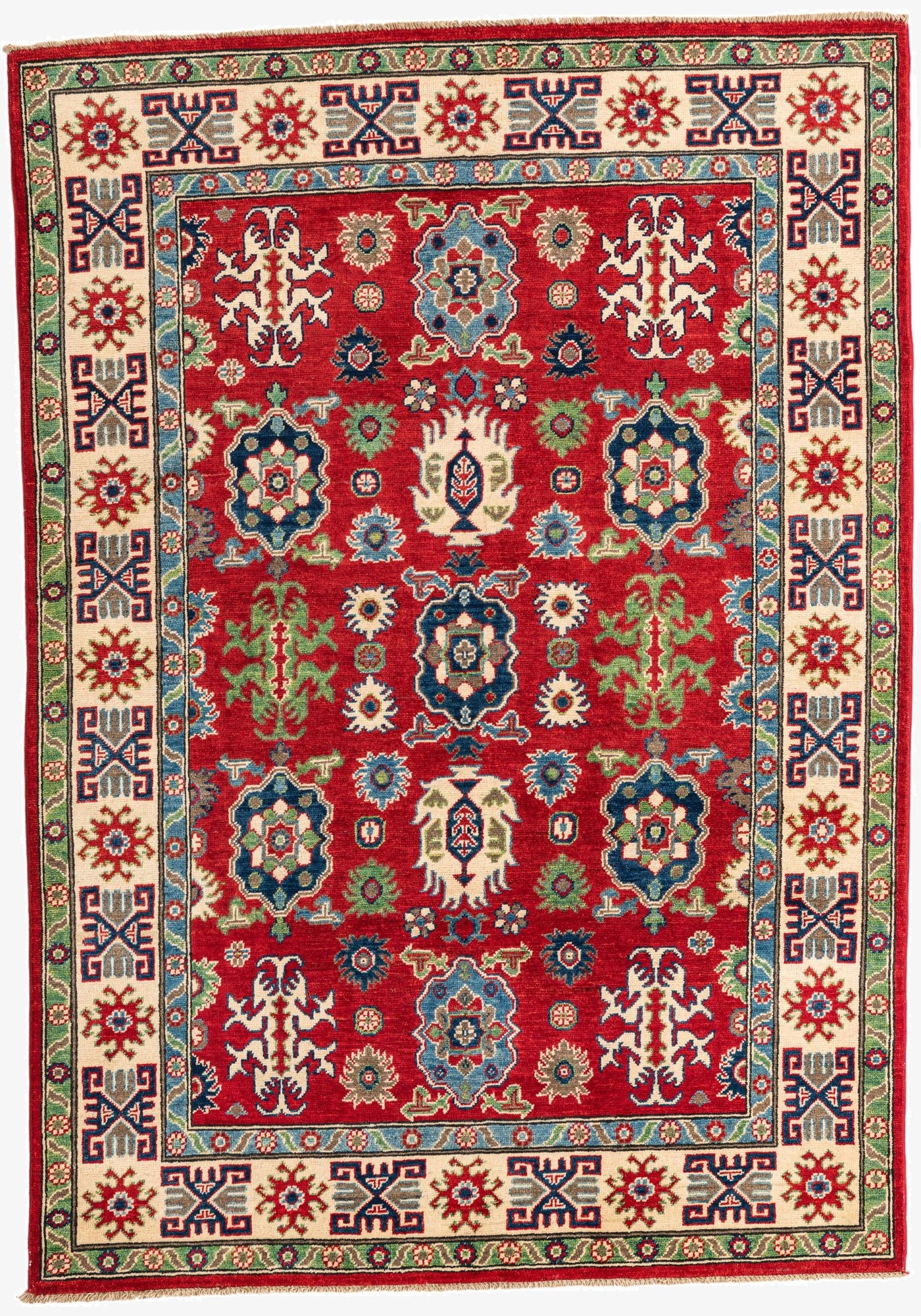  5' x 7'  Hand Knotted Kazak Rug
