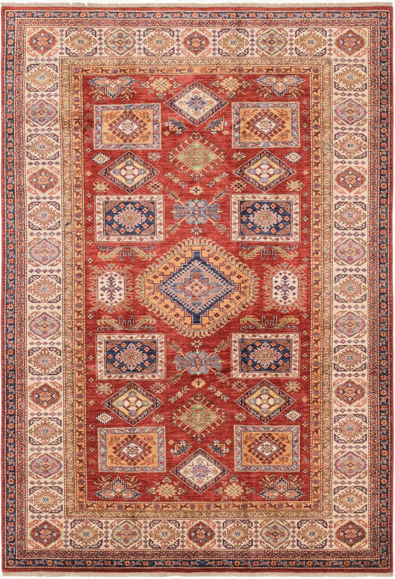  6' 6 x 9' 8  Hand Knotted Kazak Oriental Rug