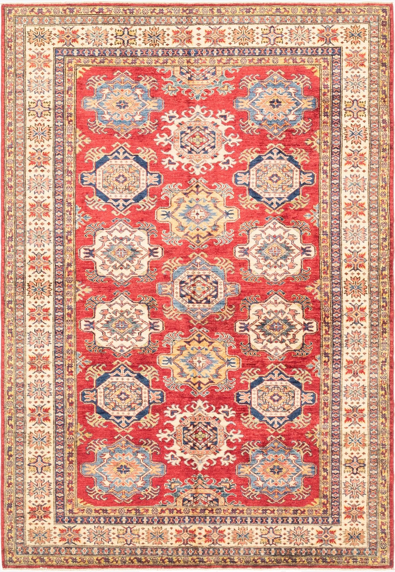  5' 7 x 8' 1  Hand Knotted Kazak Oriental Rug