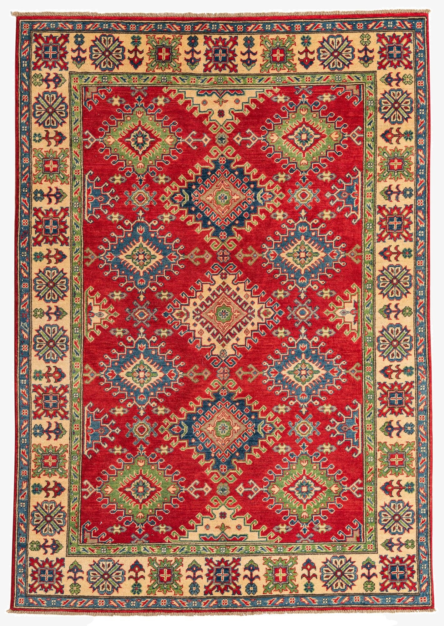  5' 7 x 8'  Hand Knotted Kazak Rug