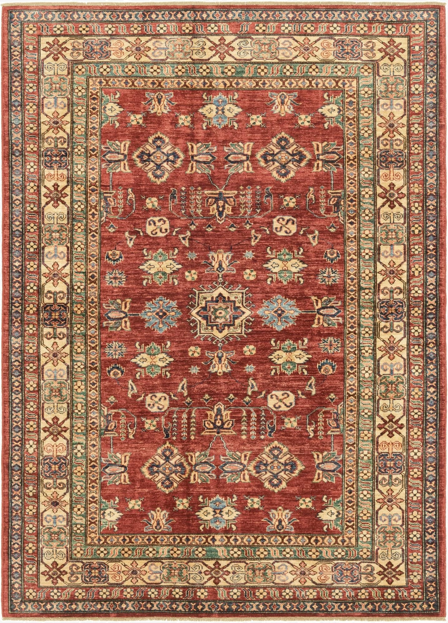  5' 7 x 7' 9  Hand Knotted Kazak Oriental Rug