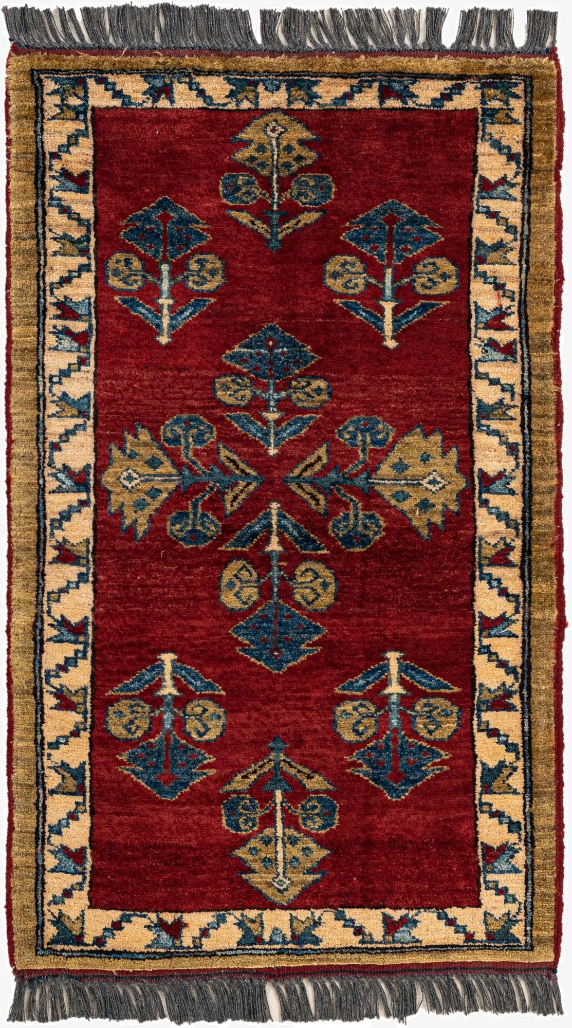  2' 1 x 3' 6  Hand Knotted Kazak Wool Rug